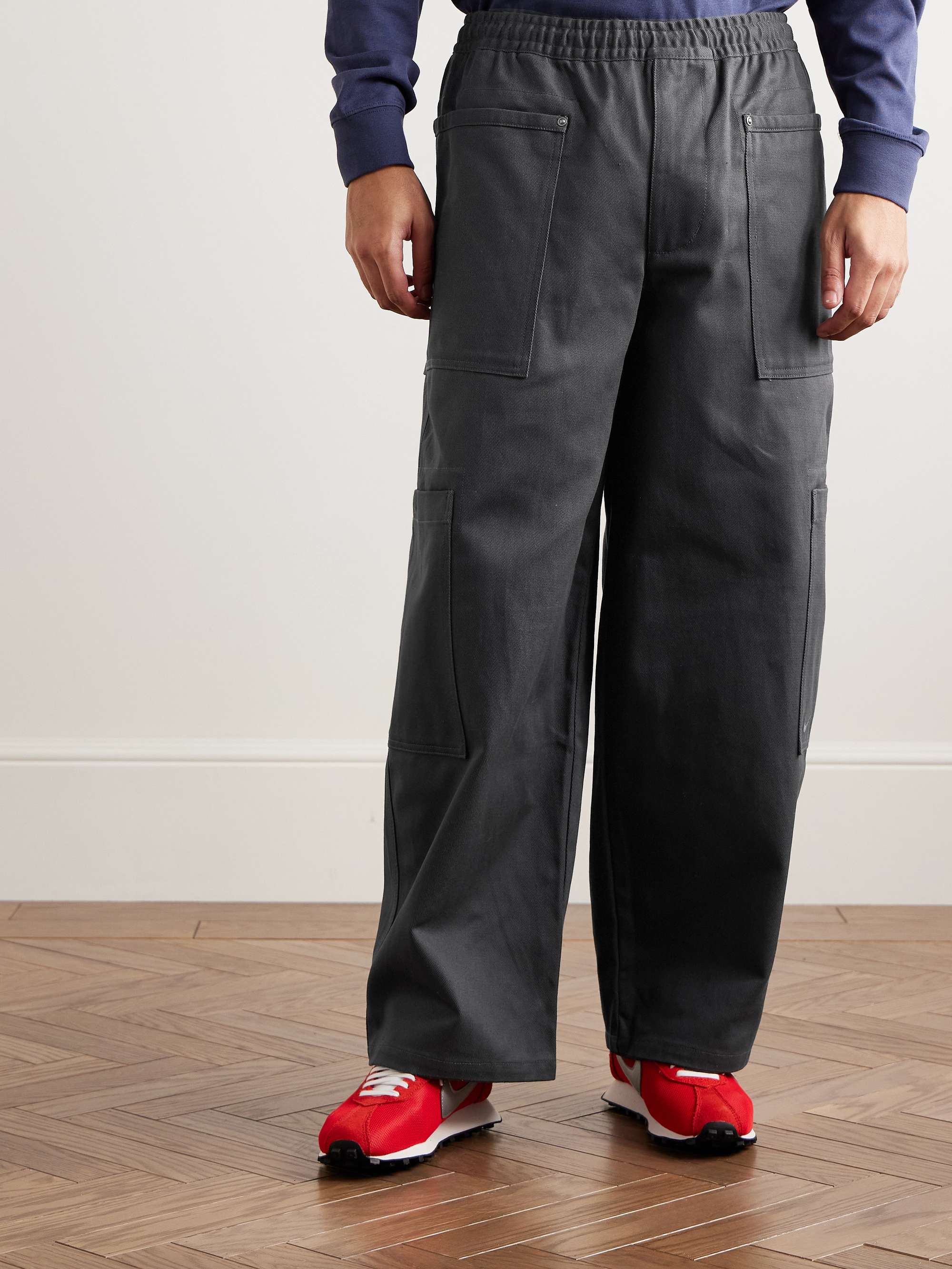 Life Utility Wide-Leg Cotton-Twill Trousers view