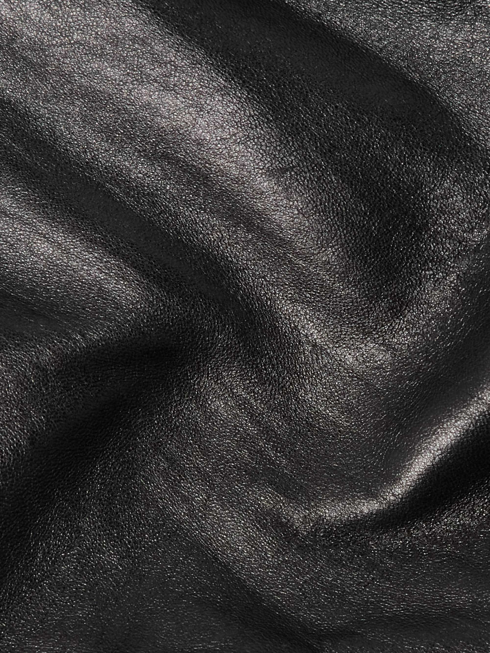 Glossed-Leather Biker Jacket view