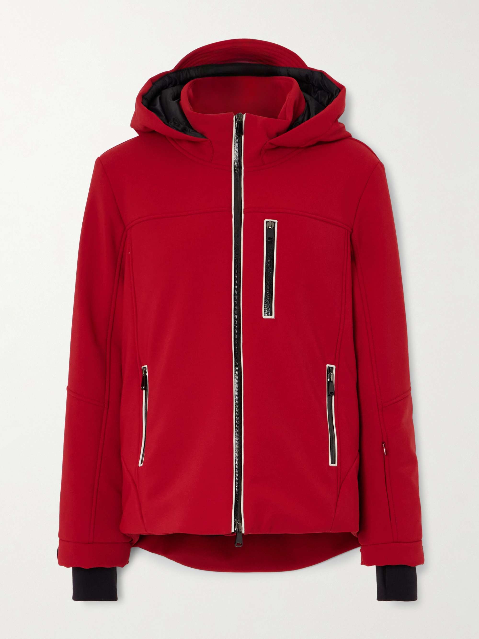 Hooded padded shell ski jacket view
