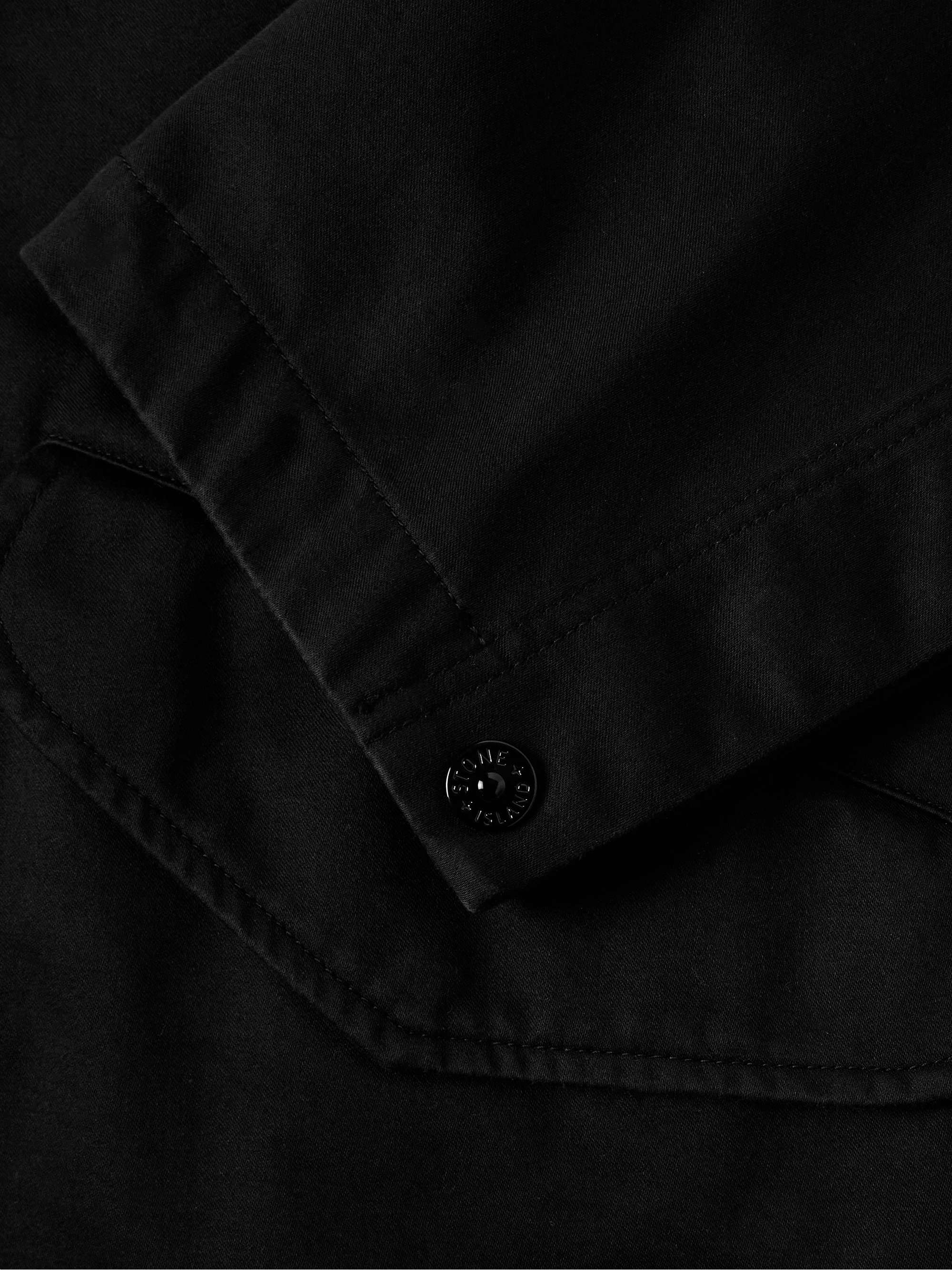 Raso Logo-Appliquéd Garment-Dyed Brushed-Cotton Jacket view
