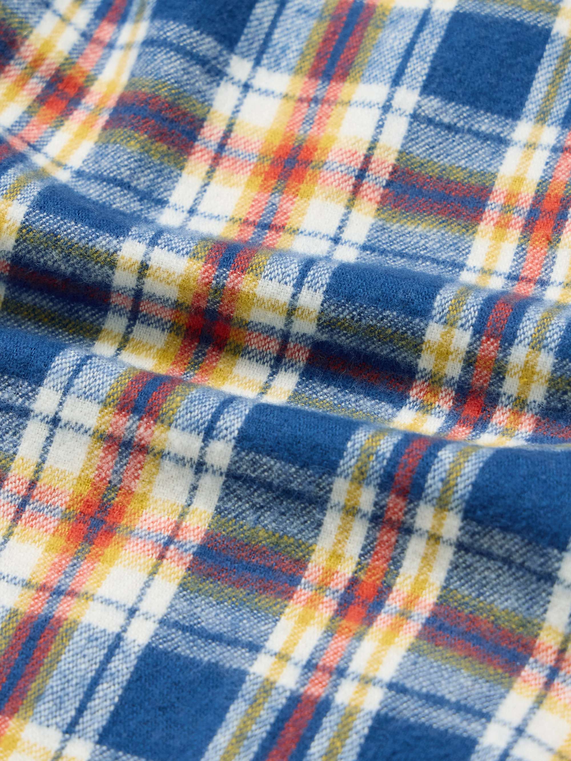 Button-Down Collar Checked Cotton-Flannel Shirt view