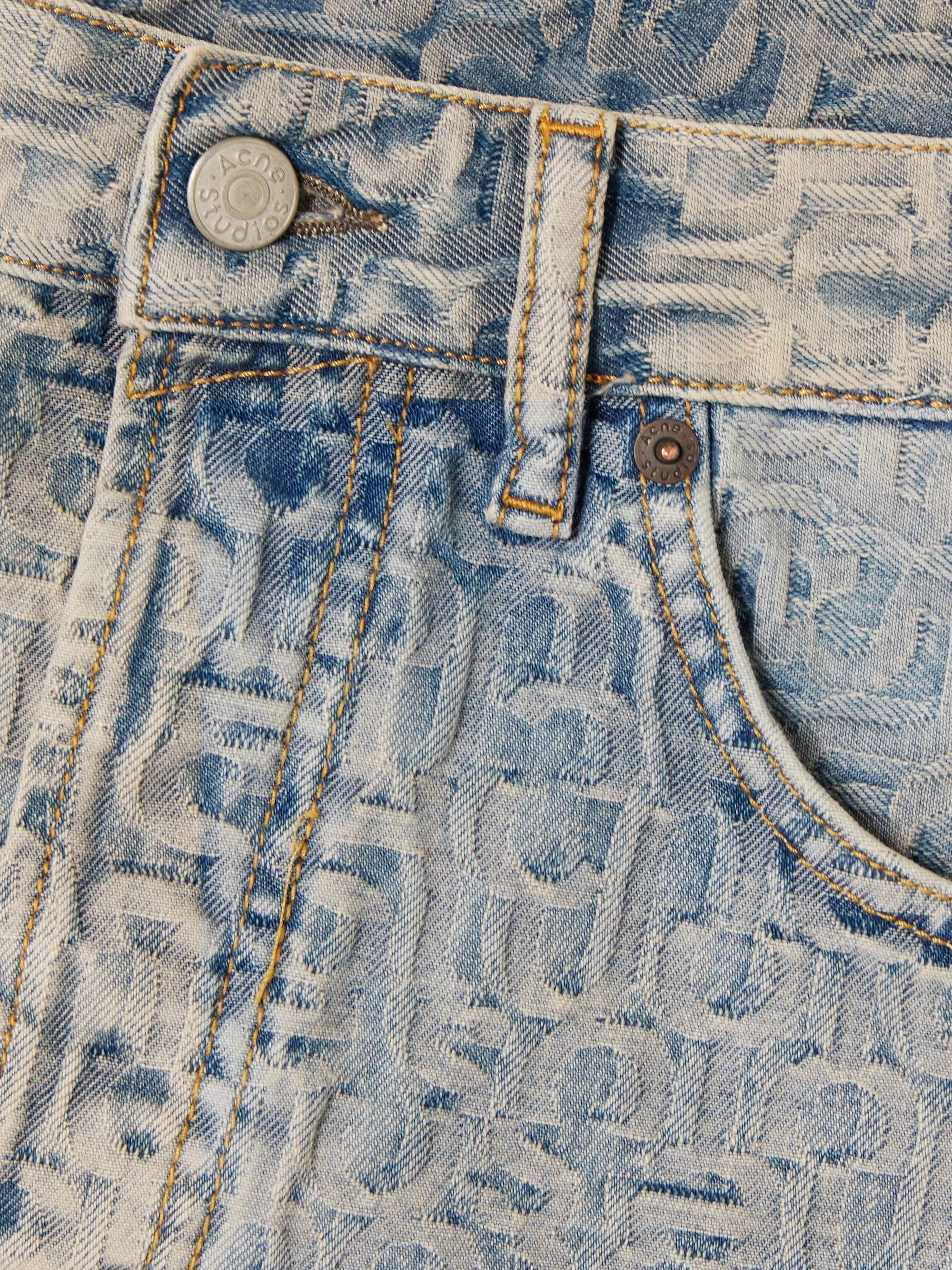 Denim-jacquard mini skirt view