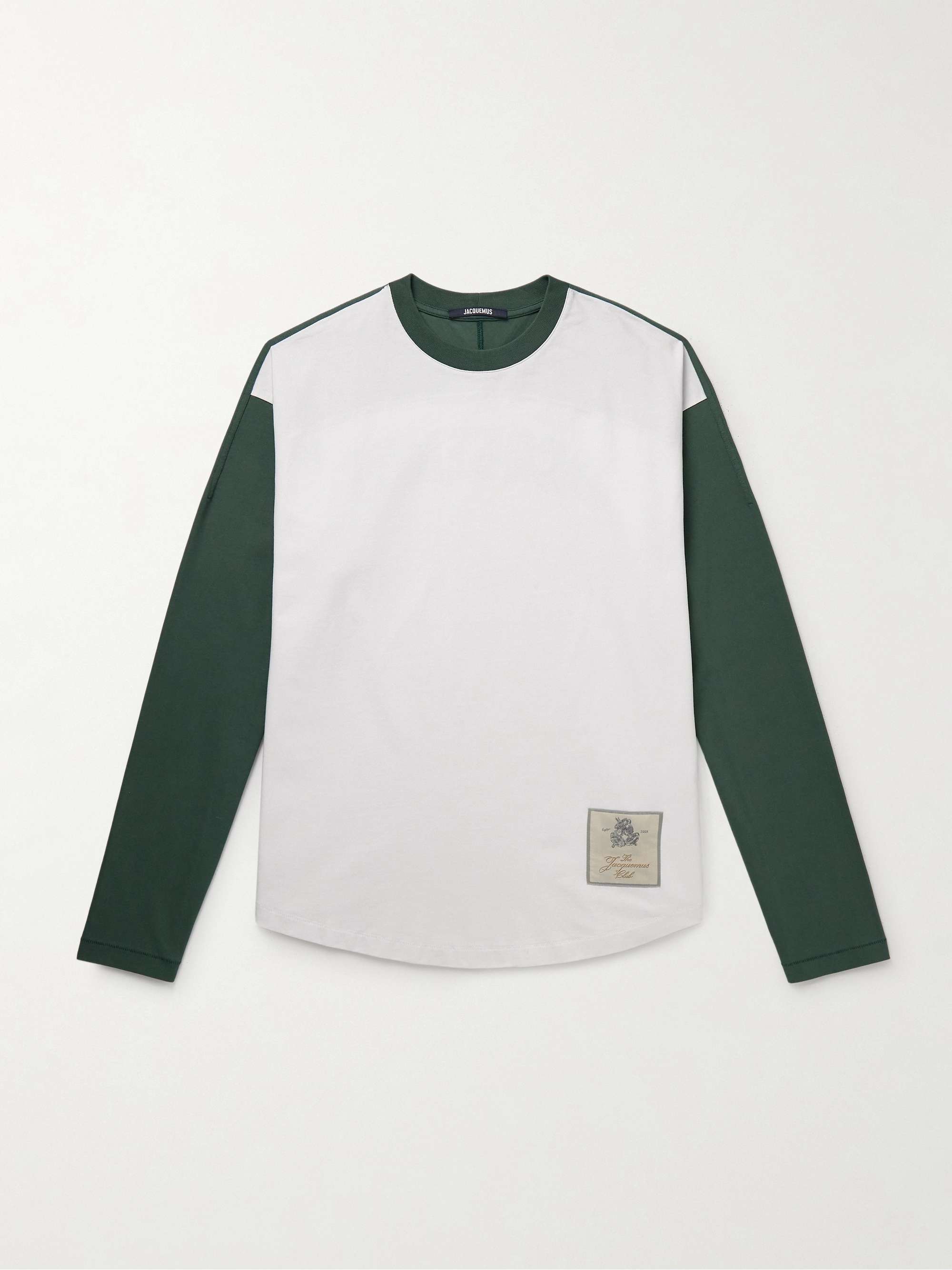 Appliquéd Logo-Print Cotton-Jersey T-Shirt view