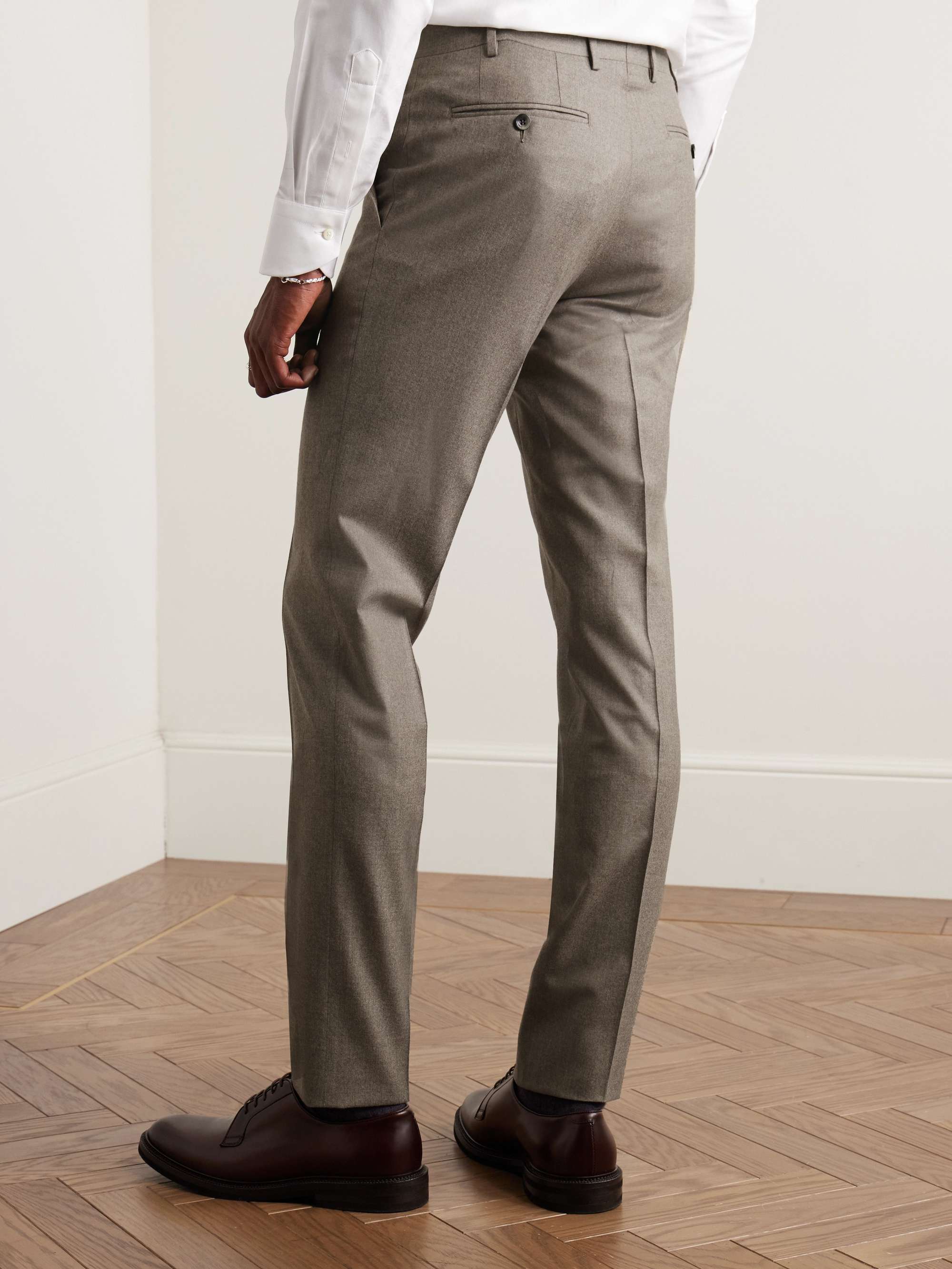 Kei Slim-Fit Wool-Flannel Suit Trousers view