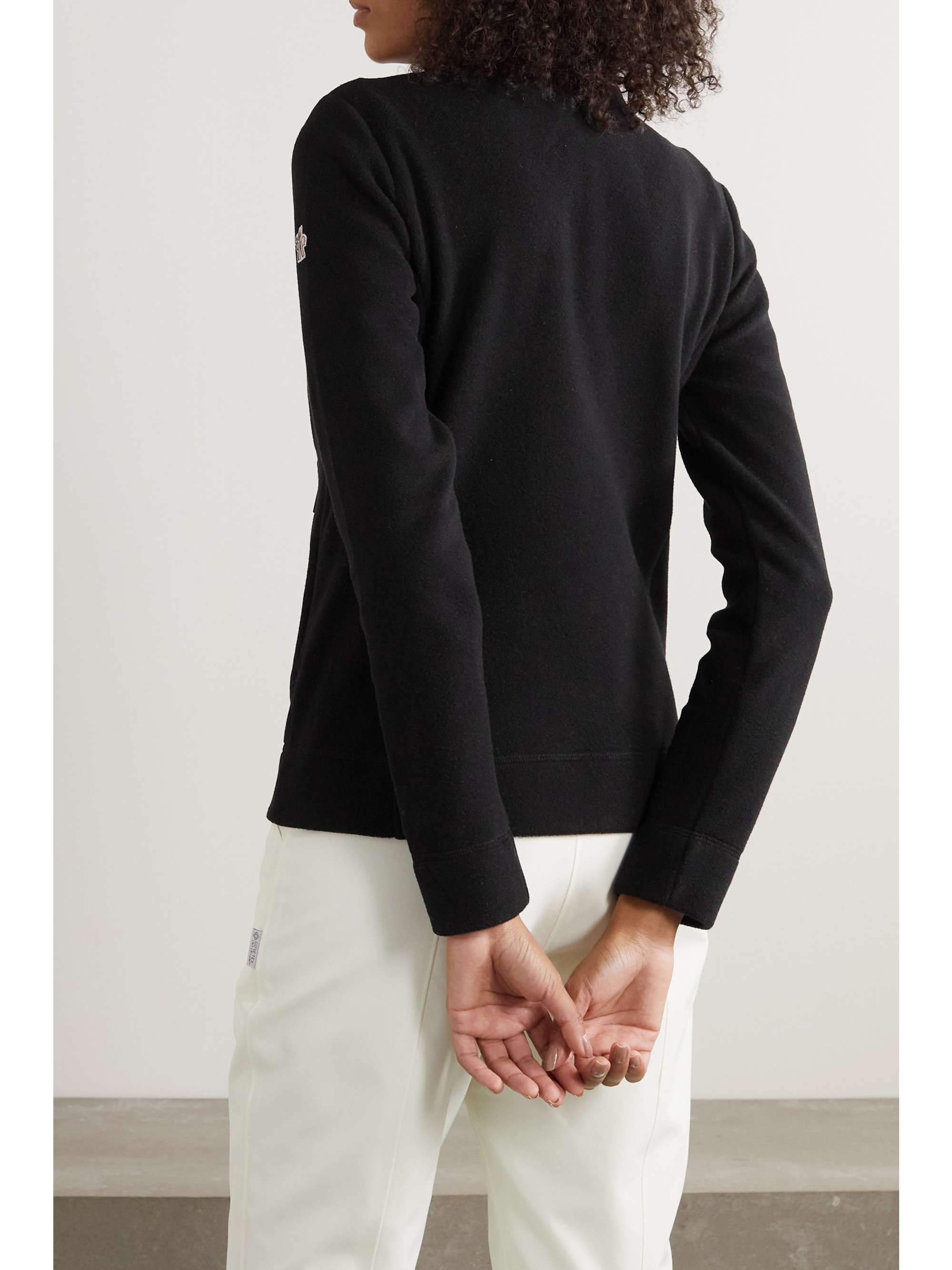 Shell-trimmed half-zip fleece jacket view