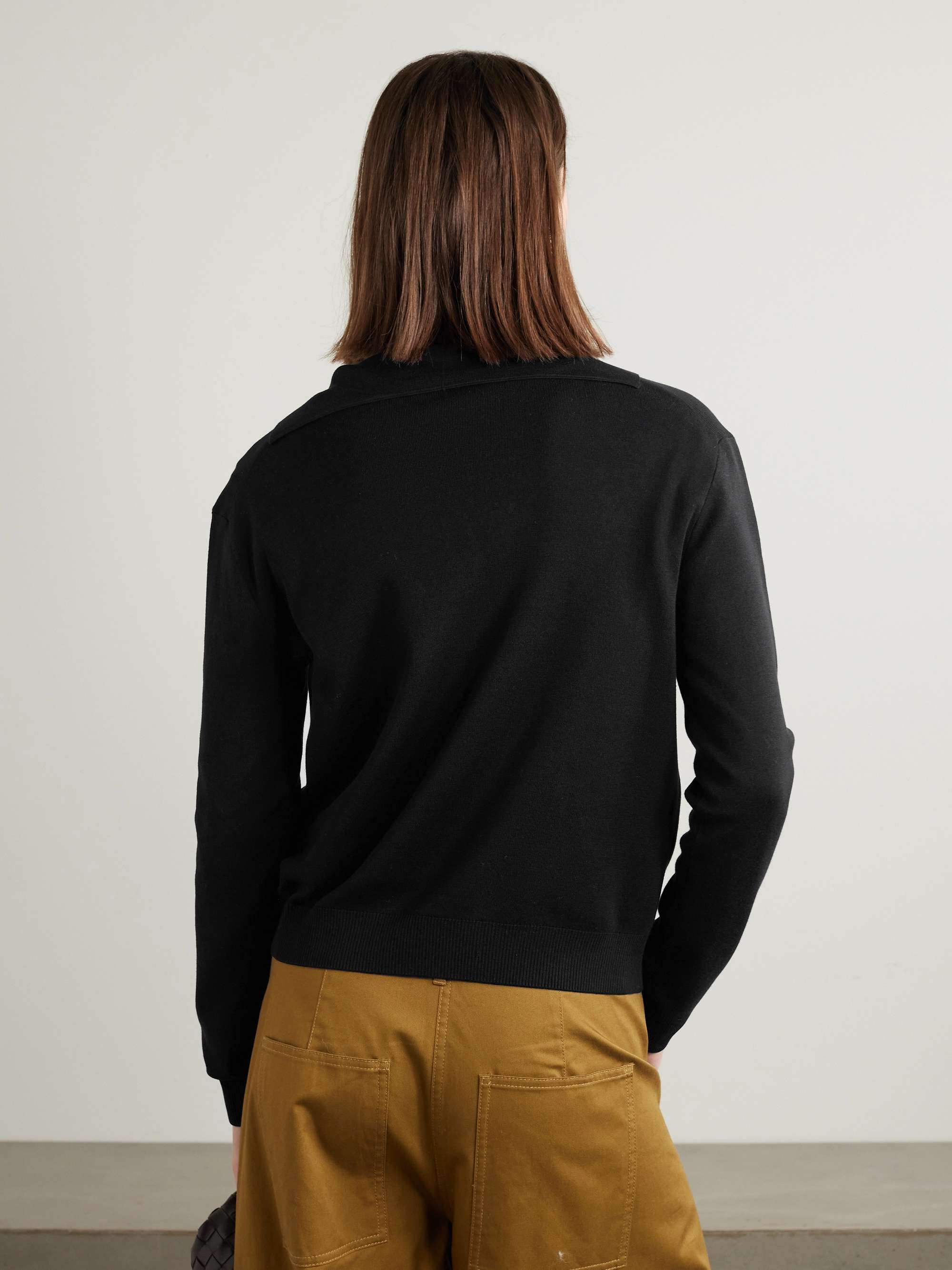 Silk and cotton-blend sweater view