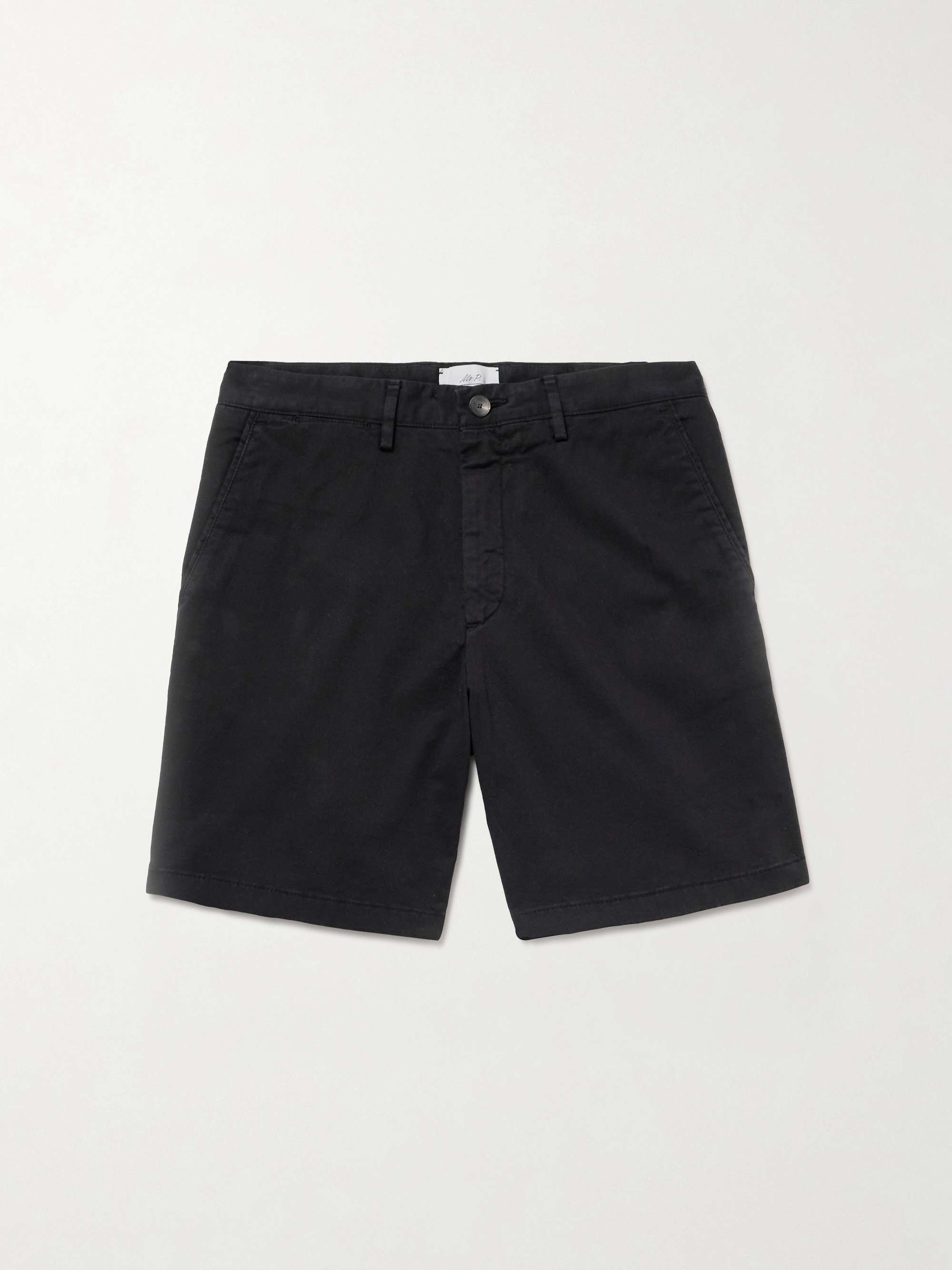 Straight-Leg Garment-Dyed Cotton-Blend Twill Bermuda Shorts view