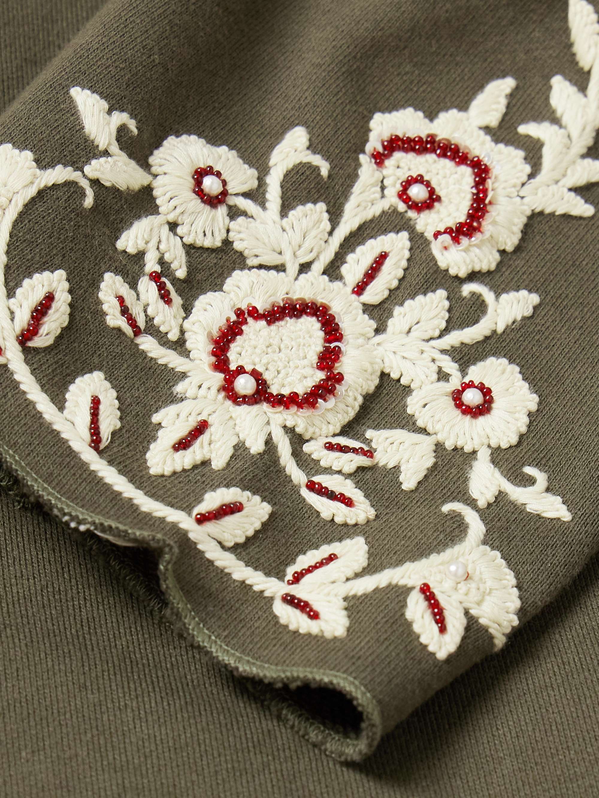 + Baracuta Embroidered Cotton-Jersey Hoodie view