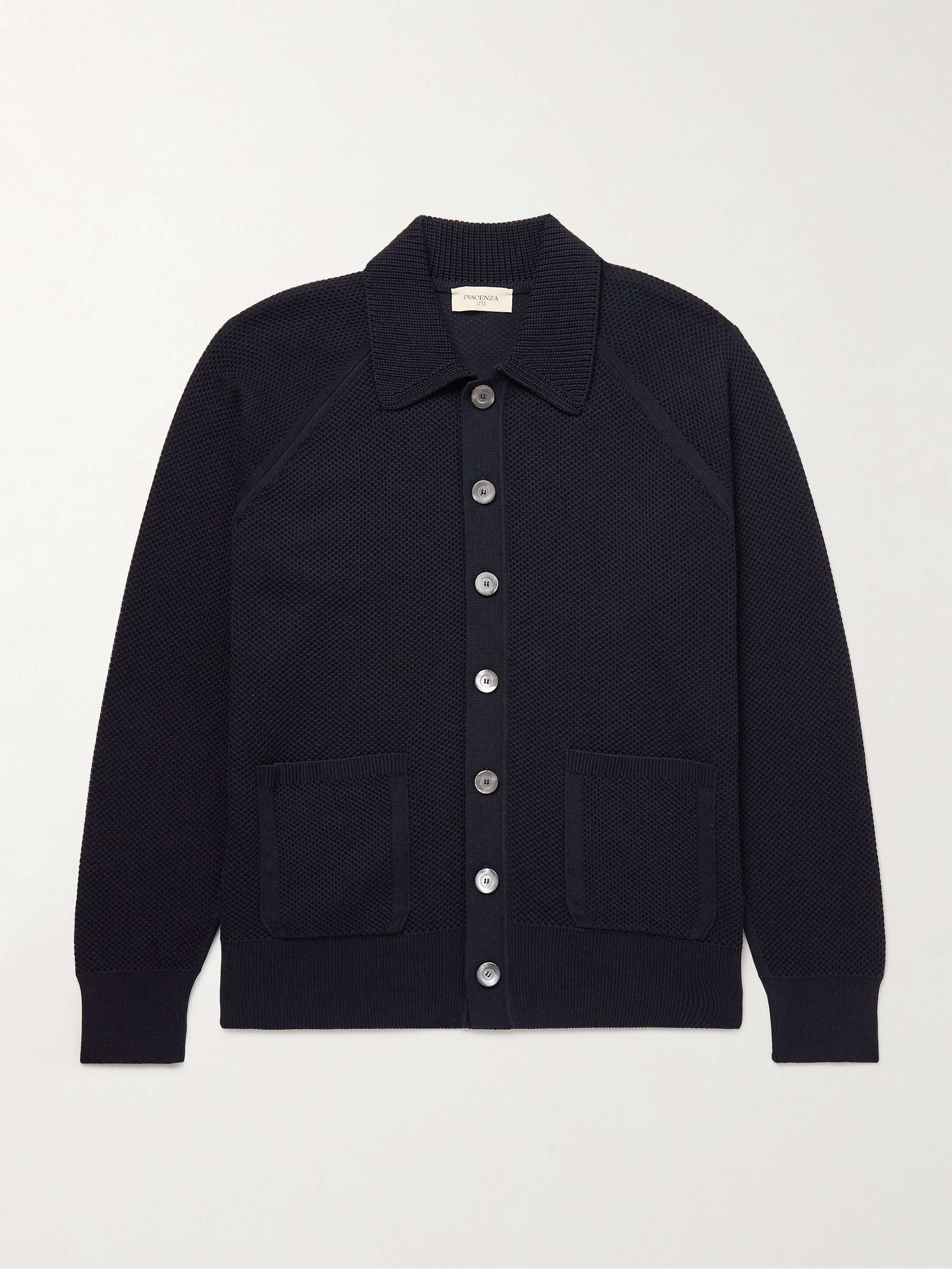 Honeycomb-Knit Cotton Overshirt view