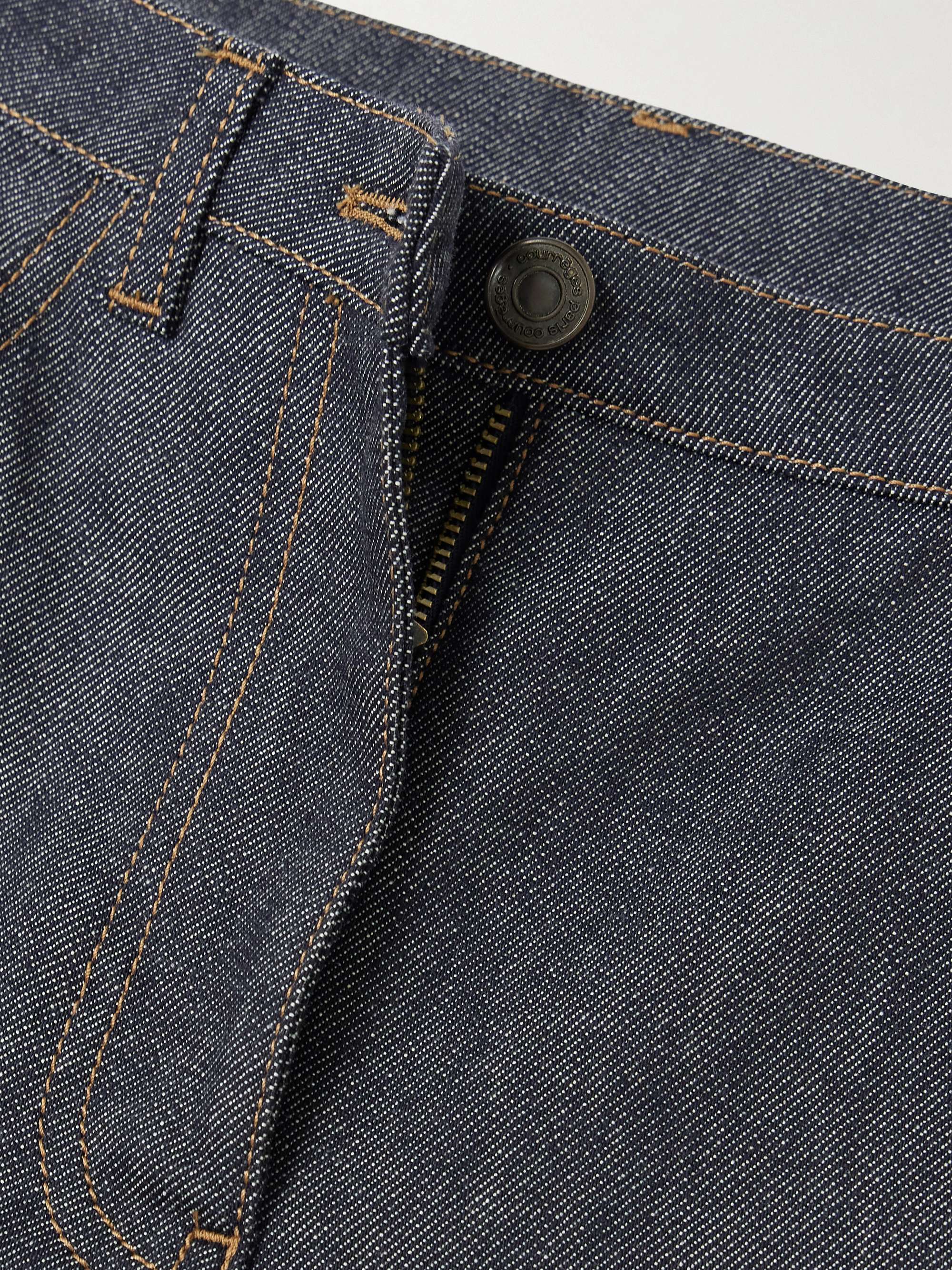 Reversed cropped cutout high-rise flared jeans view