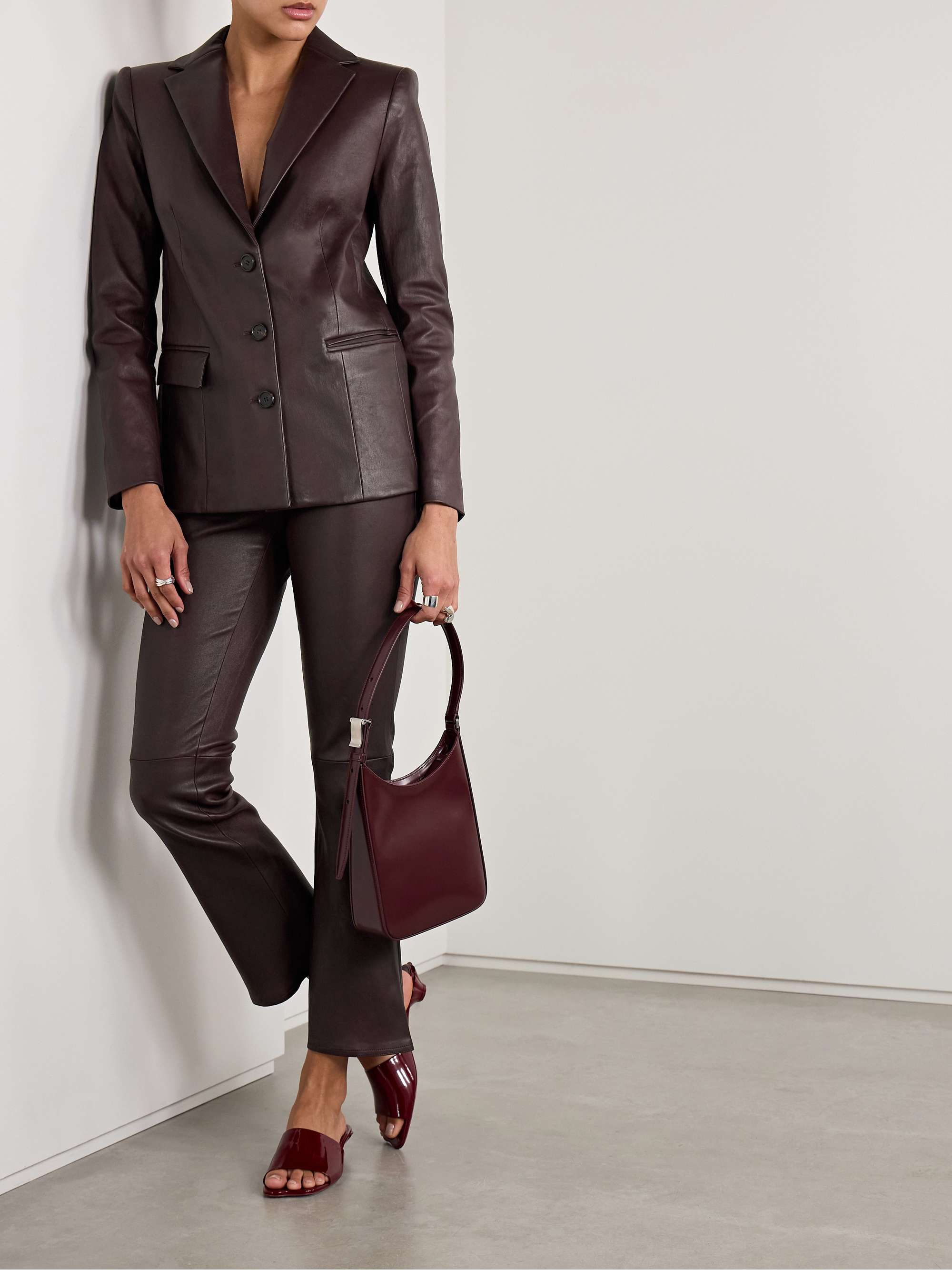 Luigi leather blazer view