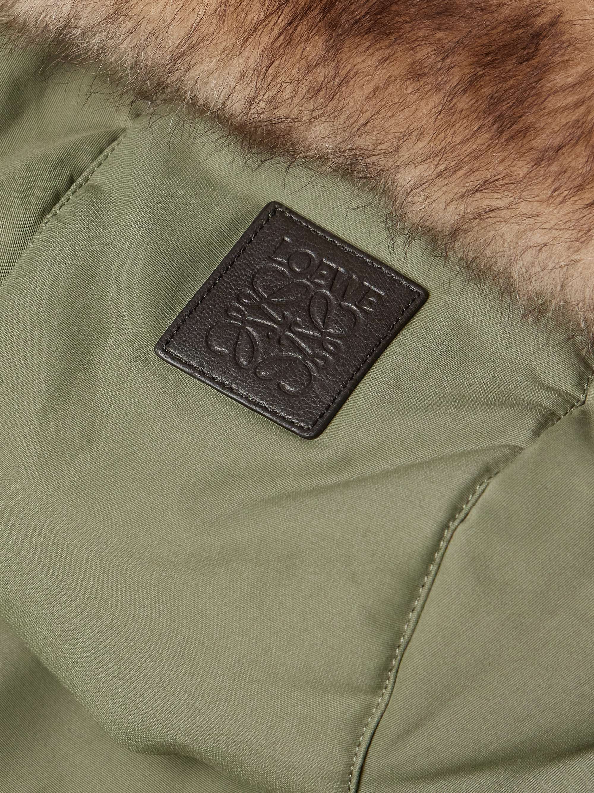 Shearling-Trimmed Cotton-Blend Jacket view