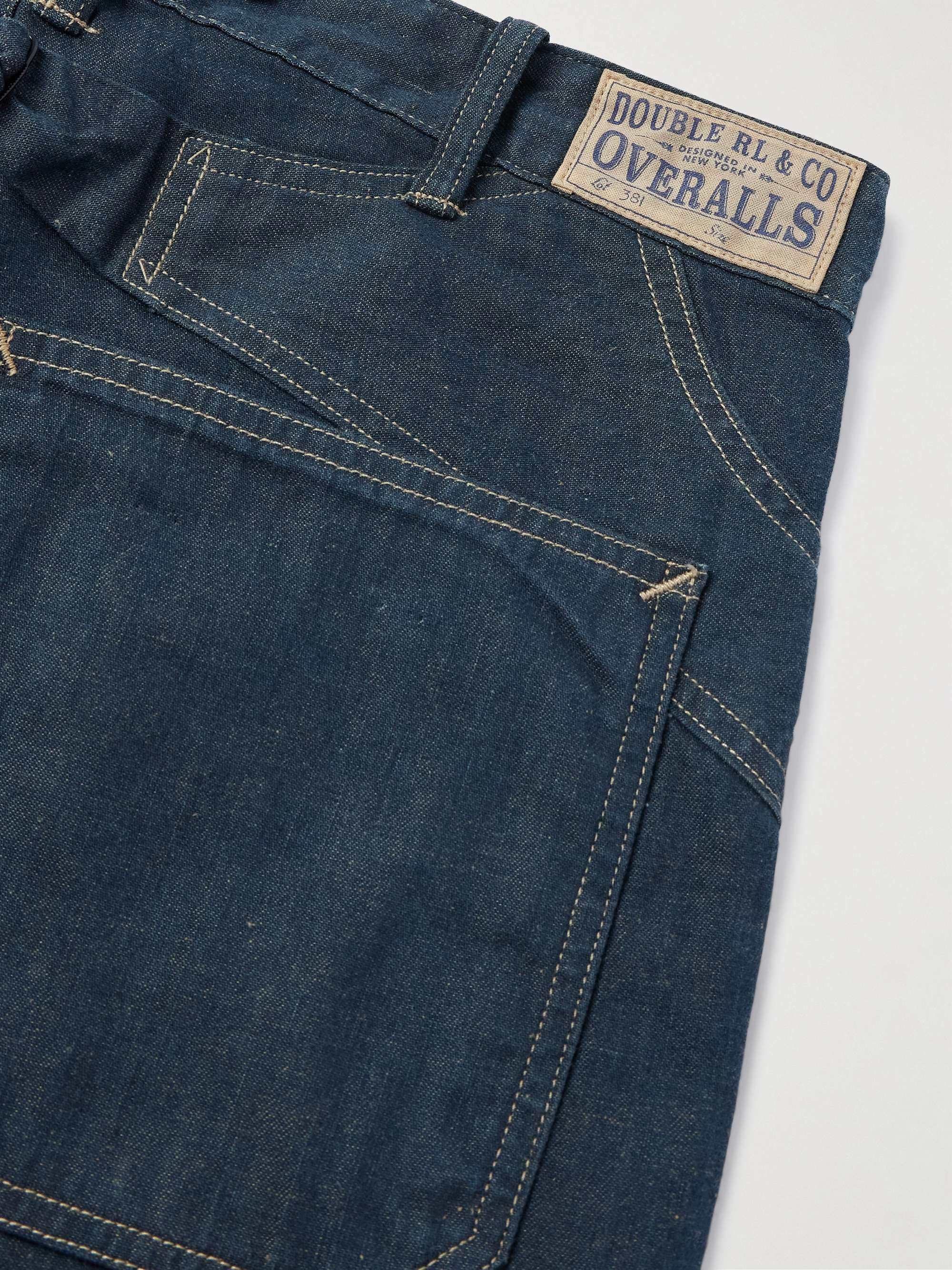 Straight-Leg Indigo-Dyed Denim Trousers view