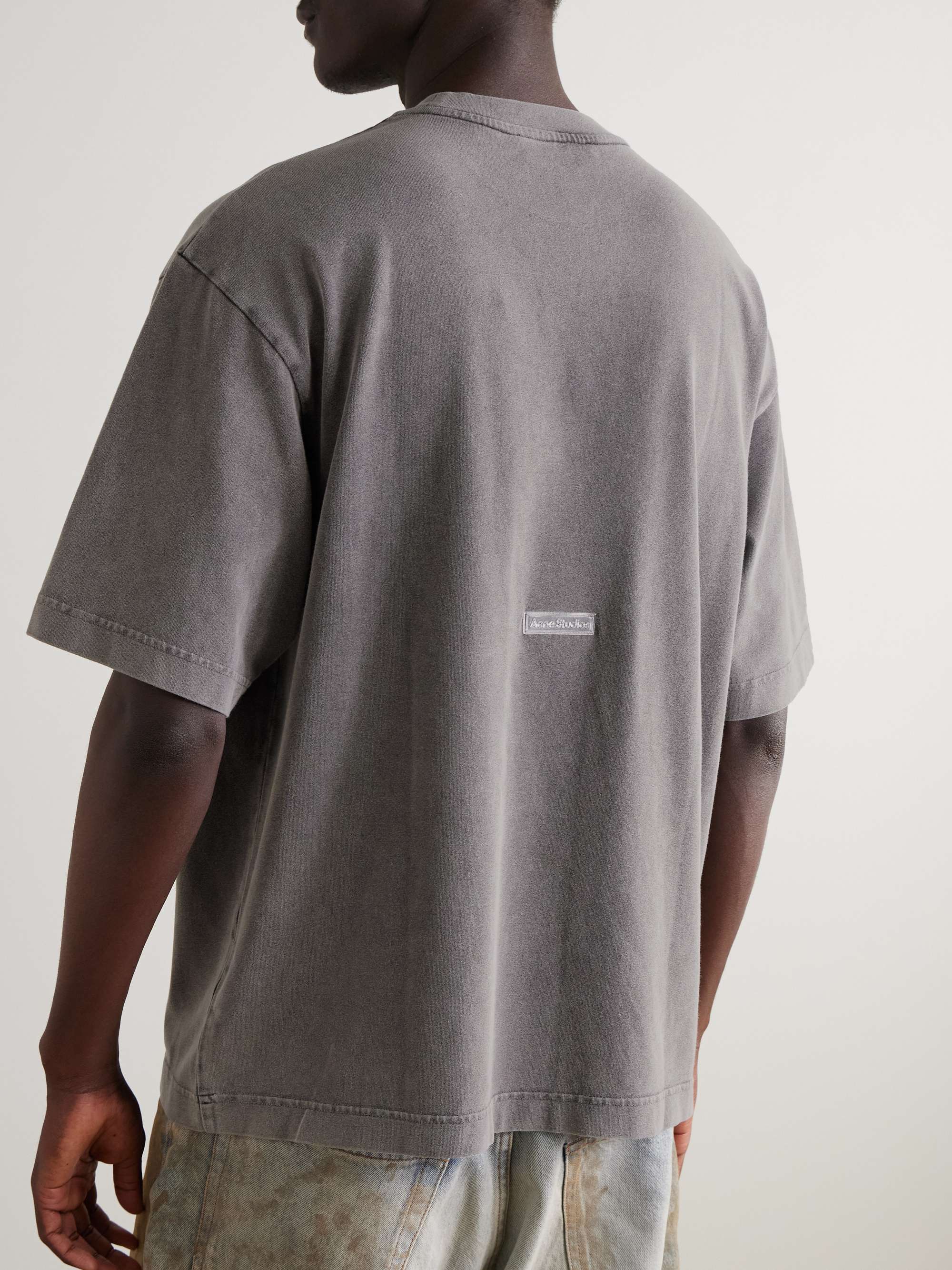 Extorr Logo-Appliquéd Garment-Dyed Cotton-Jersey T-Shirt view