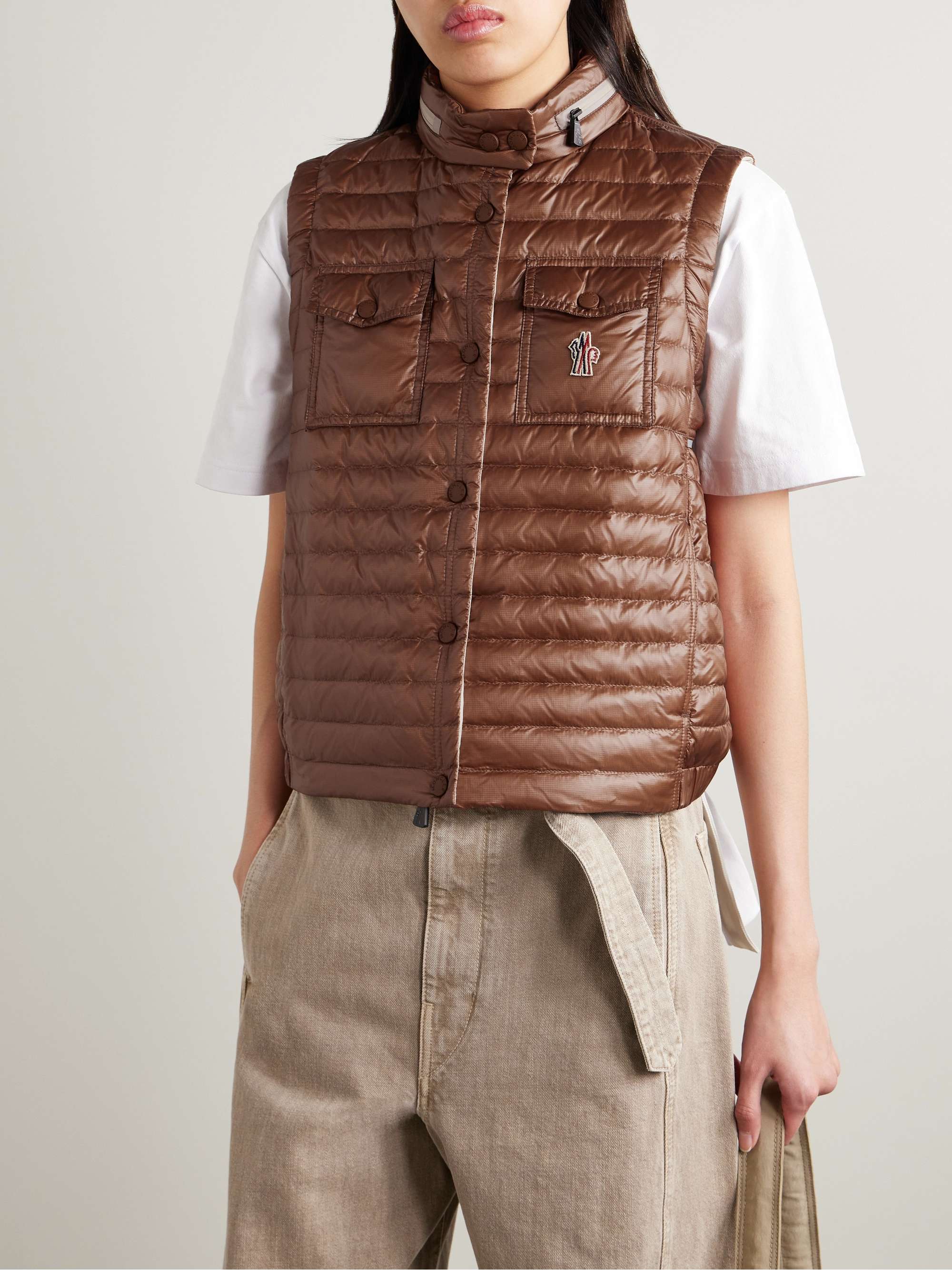Gumaine quilted ripstop down vest view