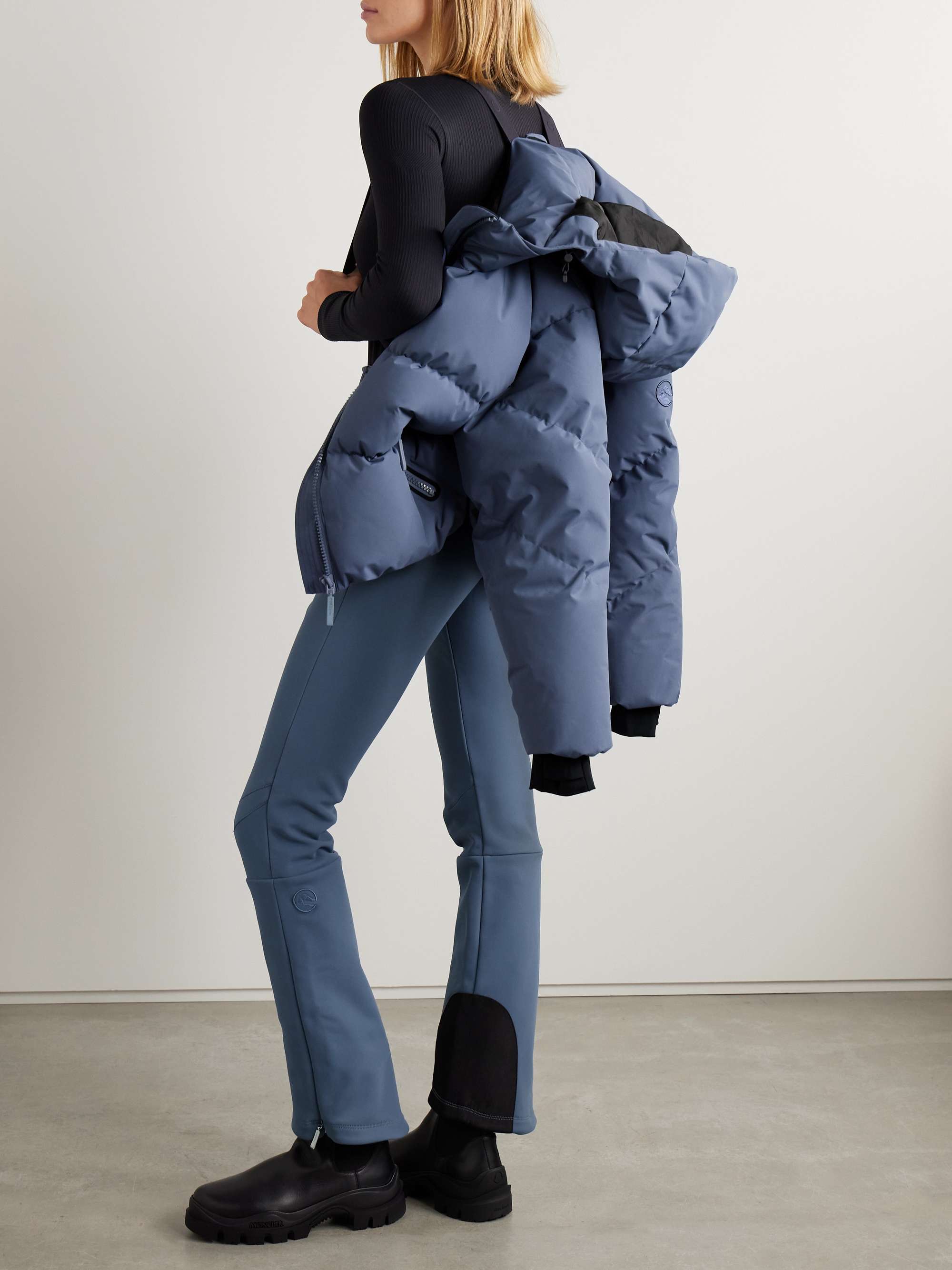 Meribel hooded quilted down ski jacket view