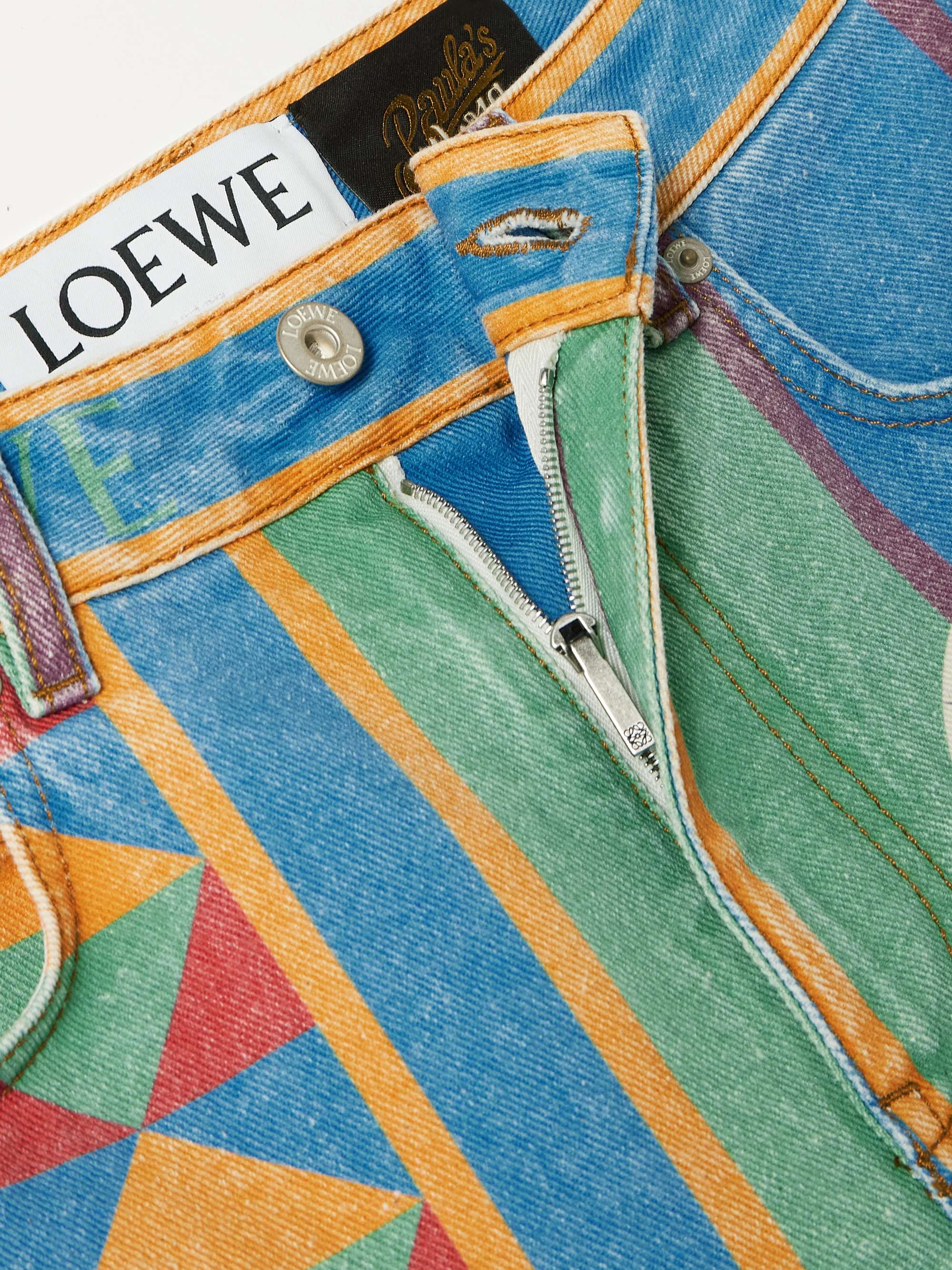 + Paula's Ibiza printed mid-rise straight-leg jeans view