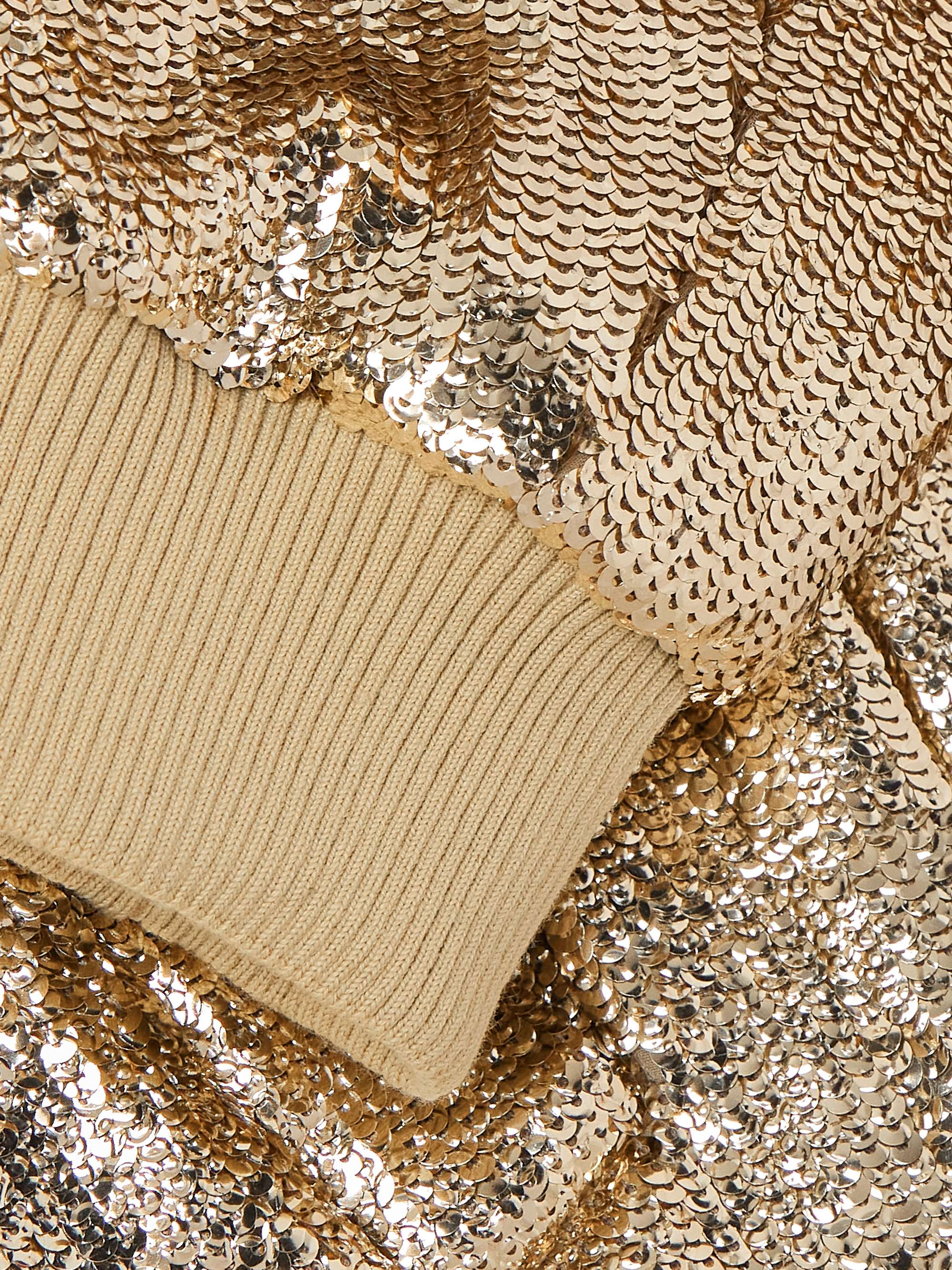 Sequinned Crepe Bomber Jacket view