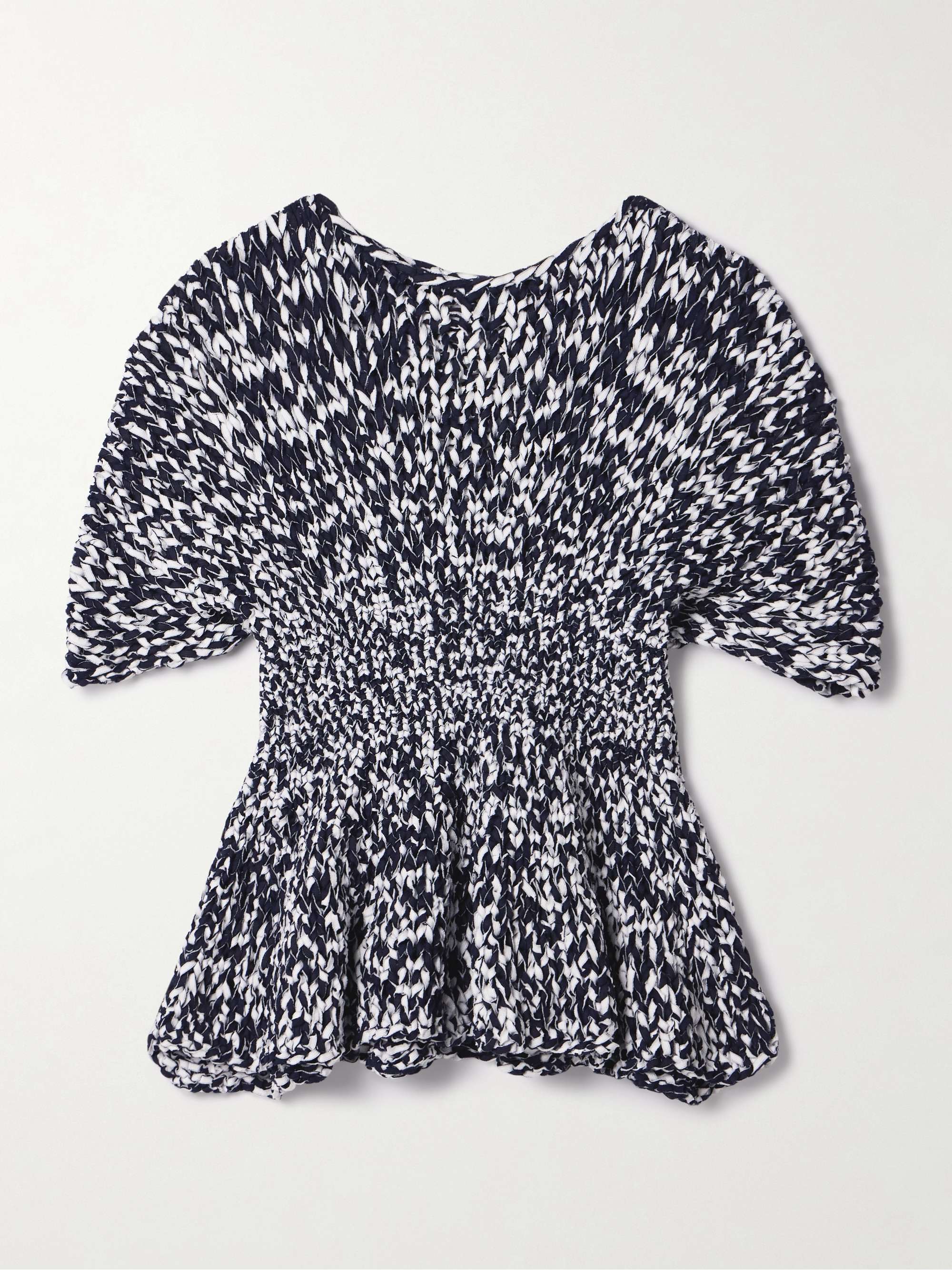 Mathilde cotton-blend peplum top view