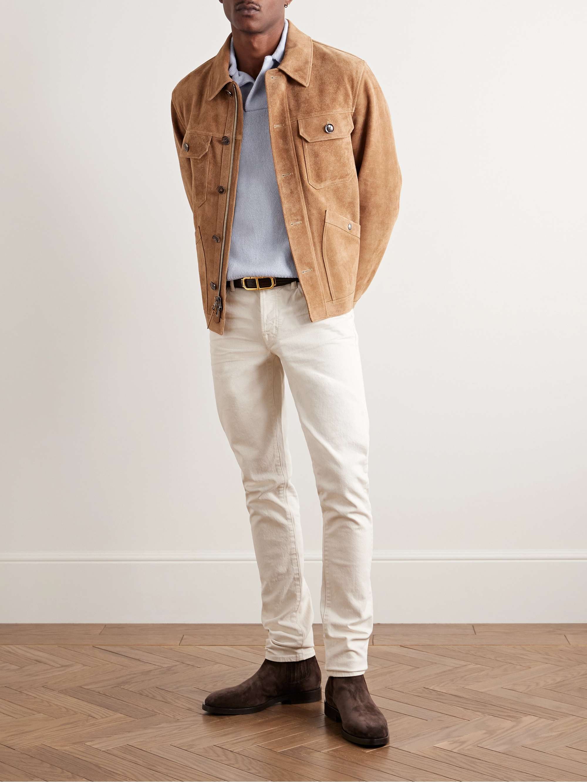 Cashmere and Wool-Blend Polo Sweater view