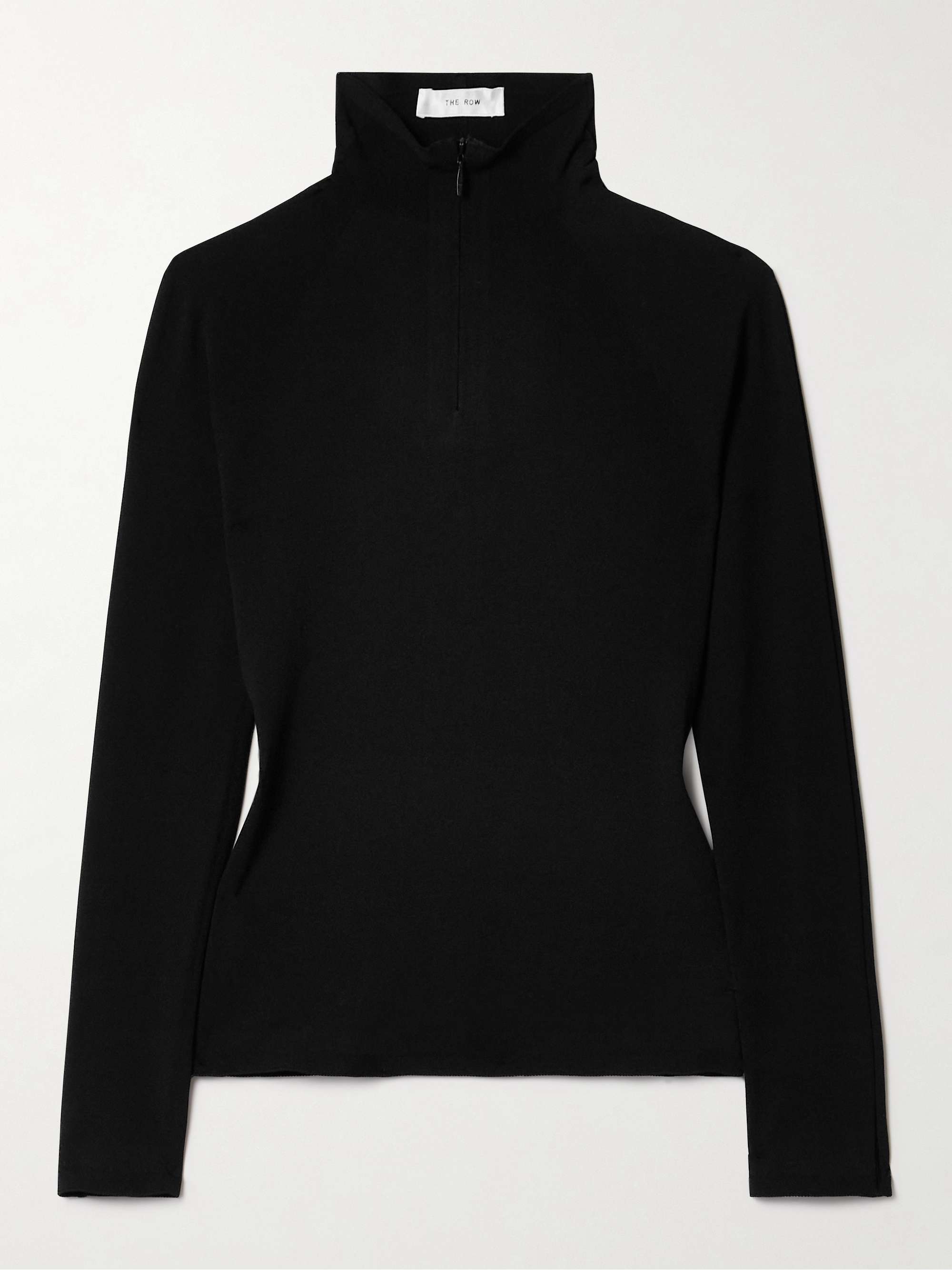 Patti stretch-jersey turtleneck top view