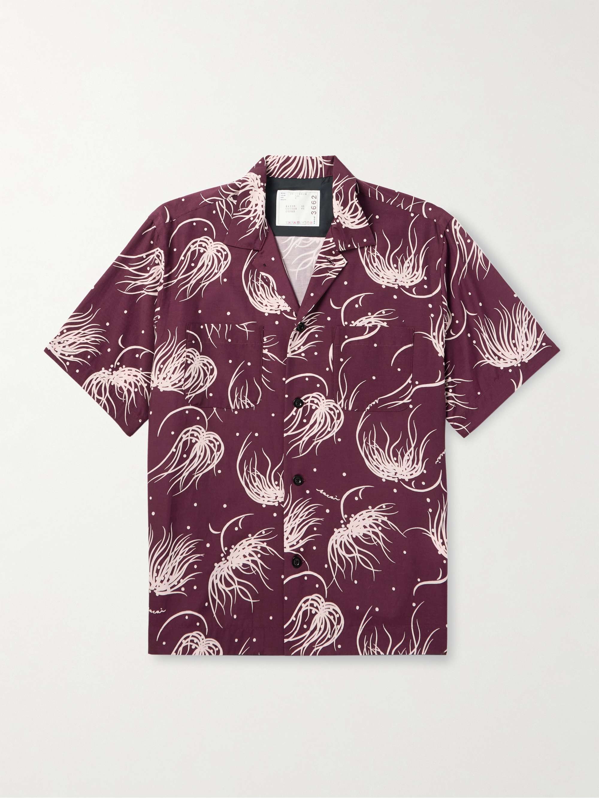 Camp-Collar Floral-Print Poplin Shirt view