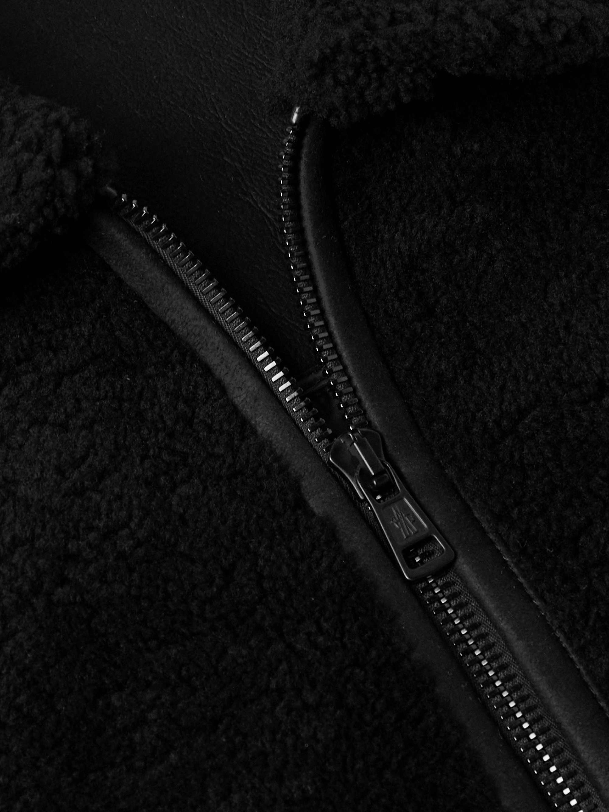 Suestado Logo-Appliquéd Shearling-Panelled Nylon Down Jacket view