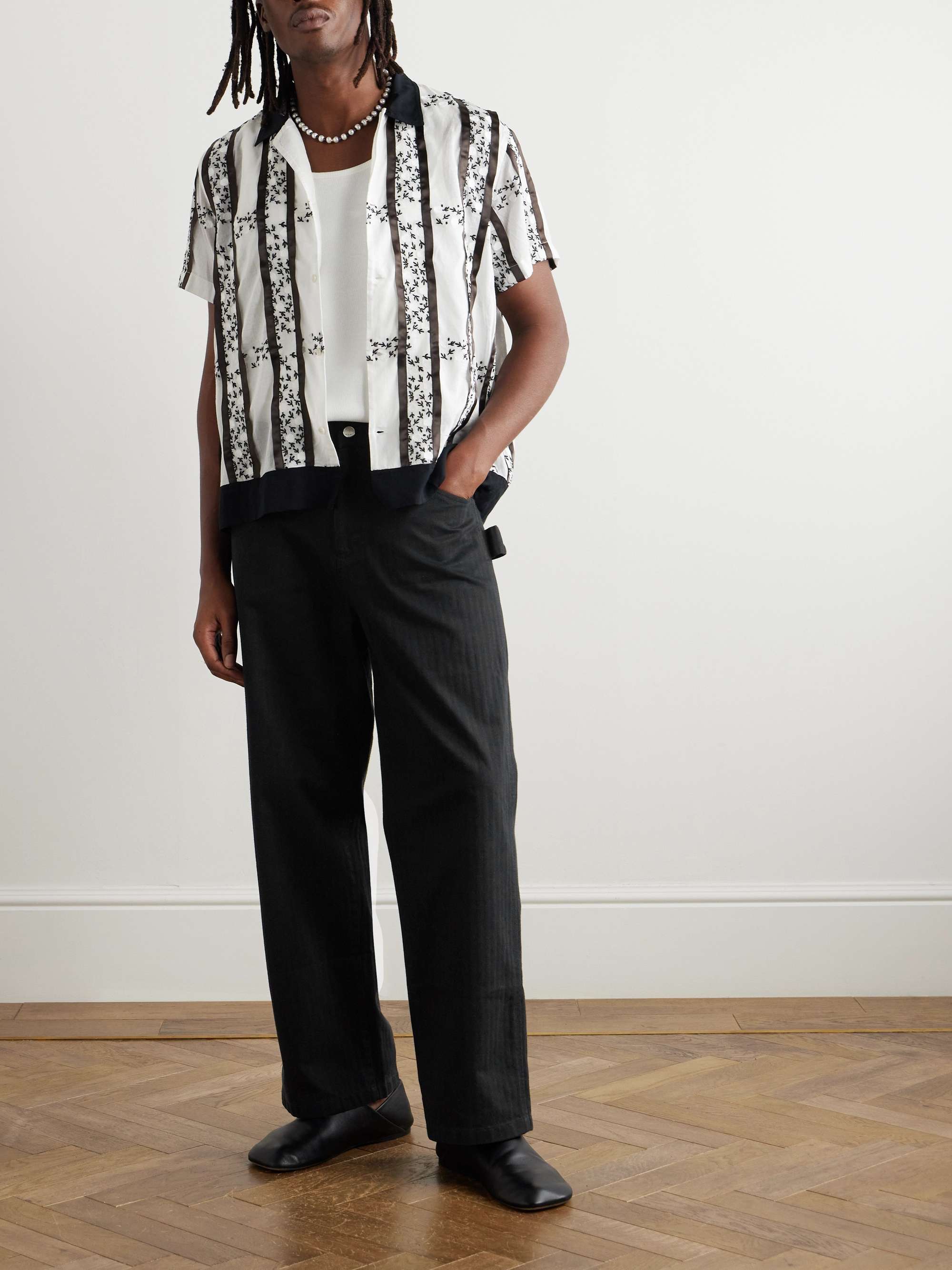 Knolly Brook Straight-Leg Cotton-Canvas Trousers view