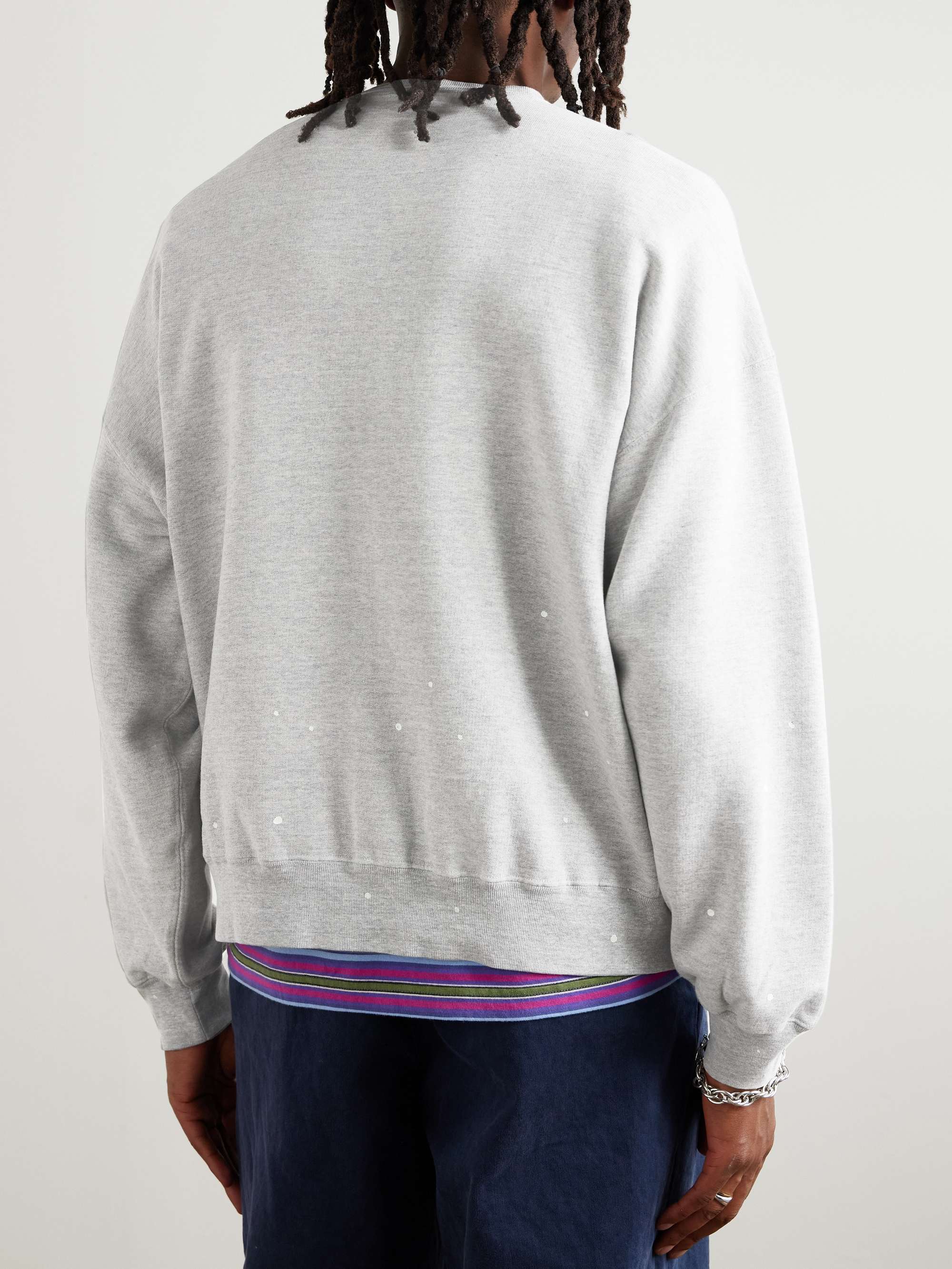 Paint-Splattered Cotton-Jersey Sweatshirt view