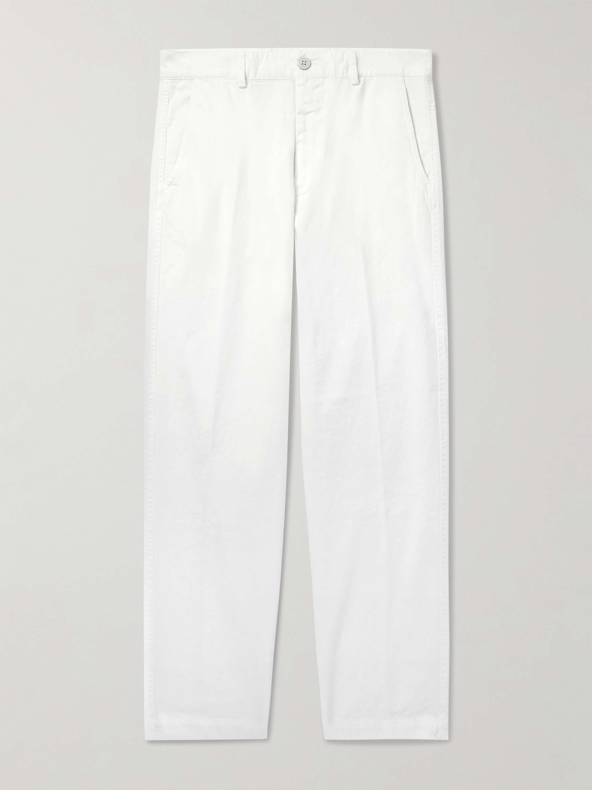 Slim-Fit Cropped Cotton-Jersey Trousers view