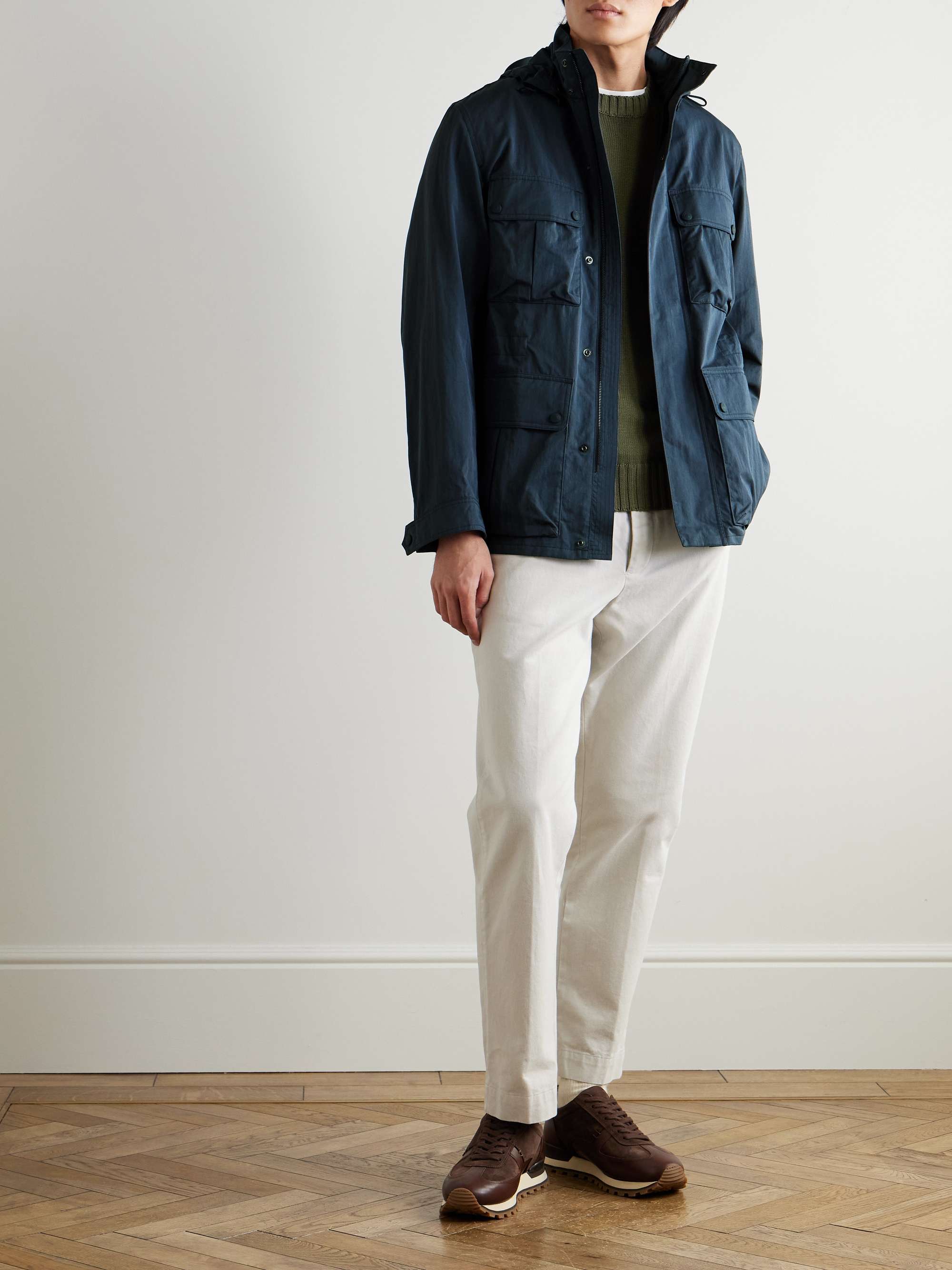 Drome Cotton-Blend Gabardine Hooded Jacket view