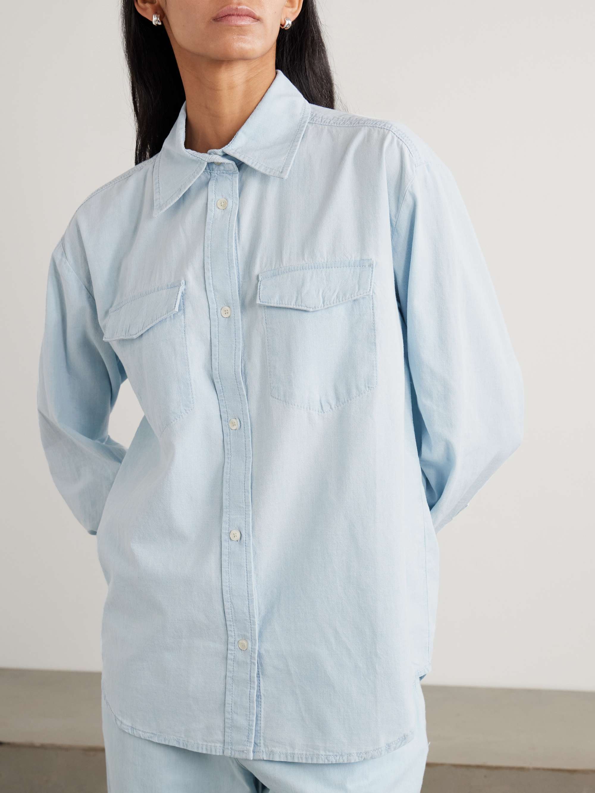 Cotton-chambray shirt view