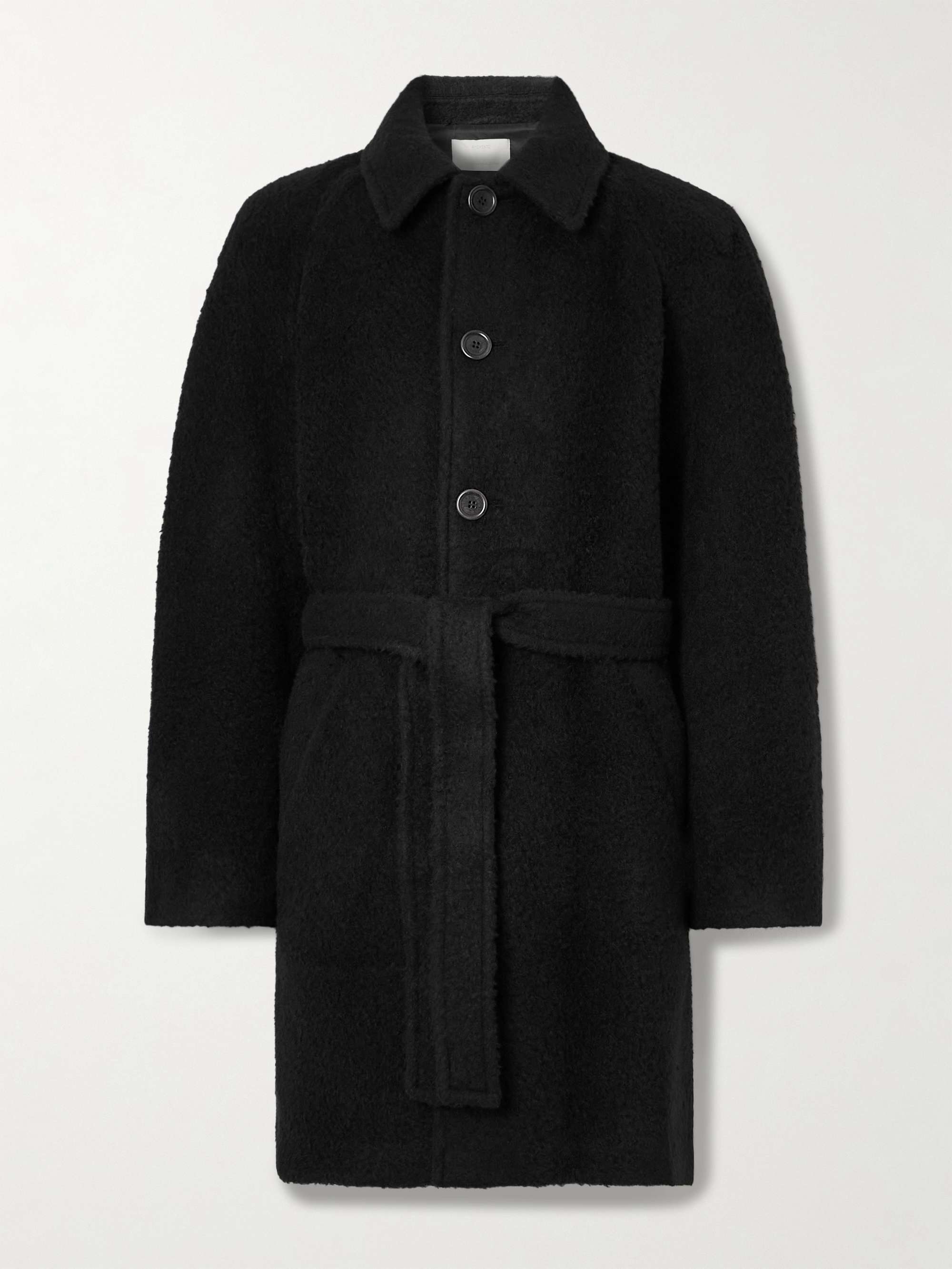 Oversized Belted Wool-Blend Bouclé Coat view