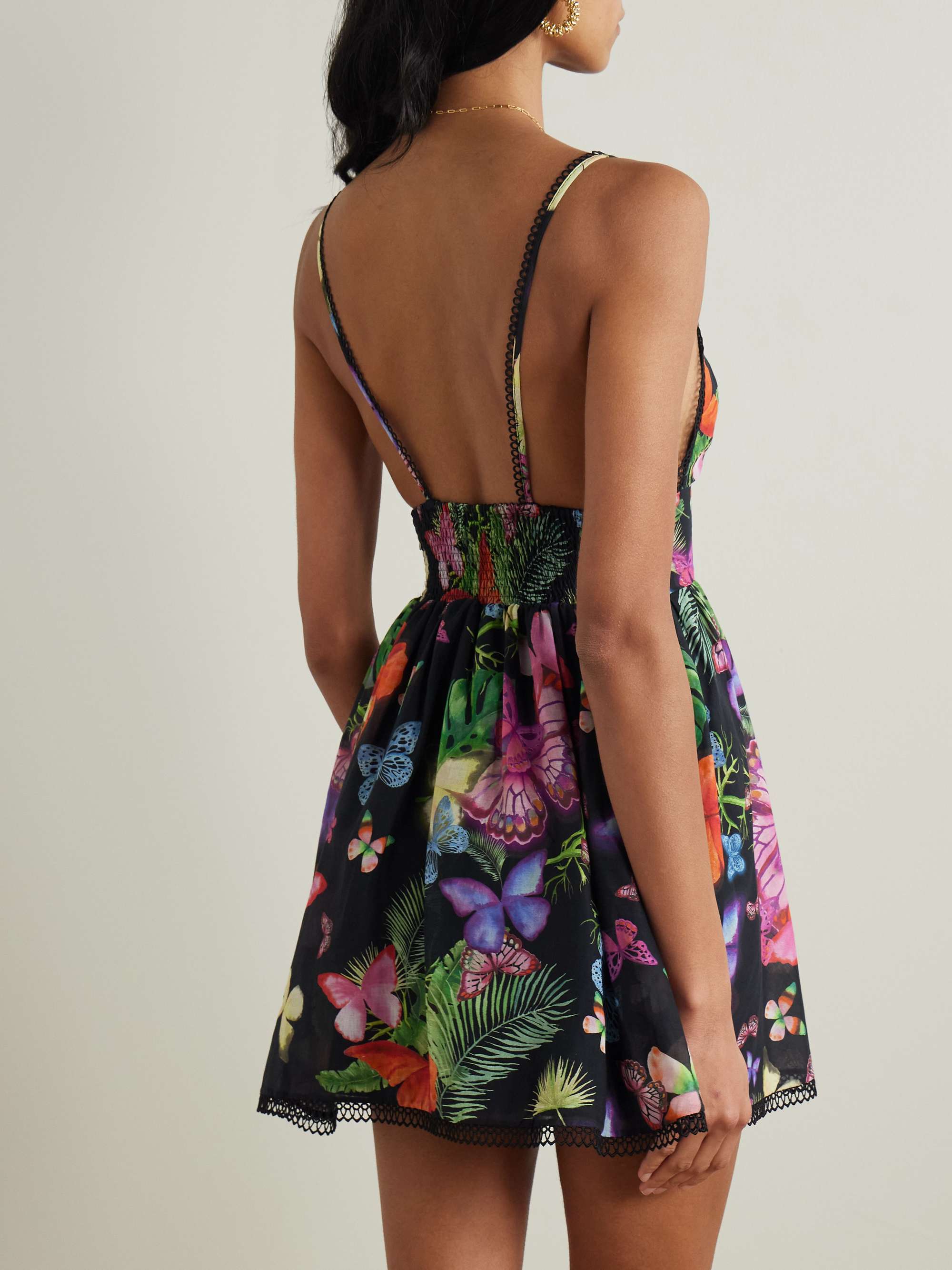 Issya printed cotton-blend mini dress view