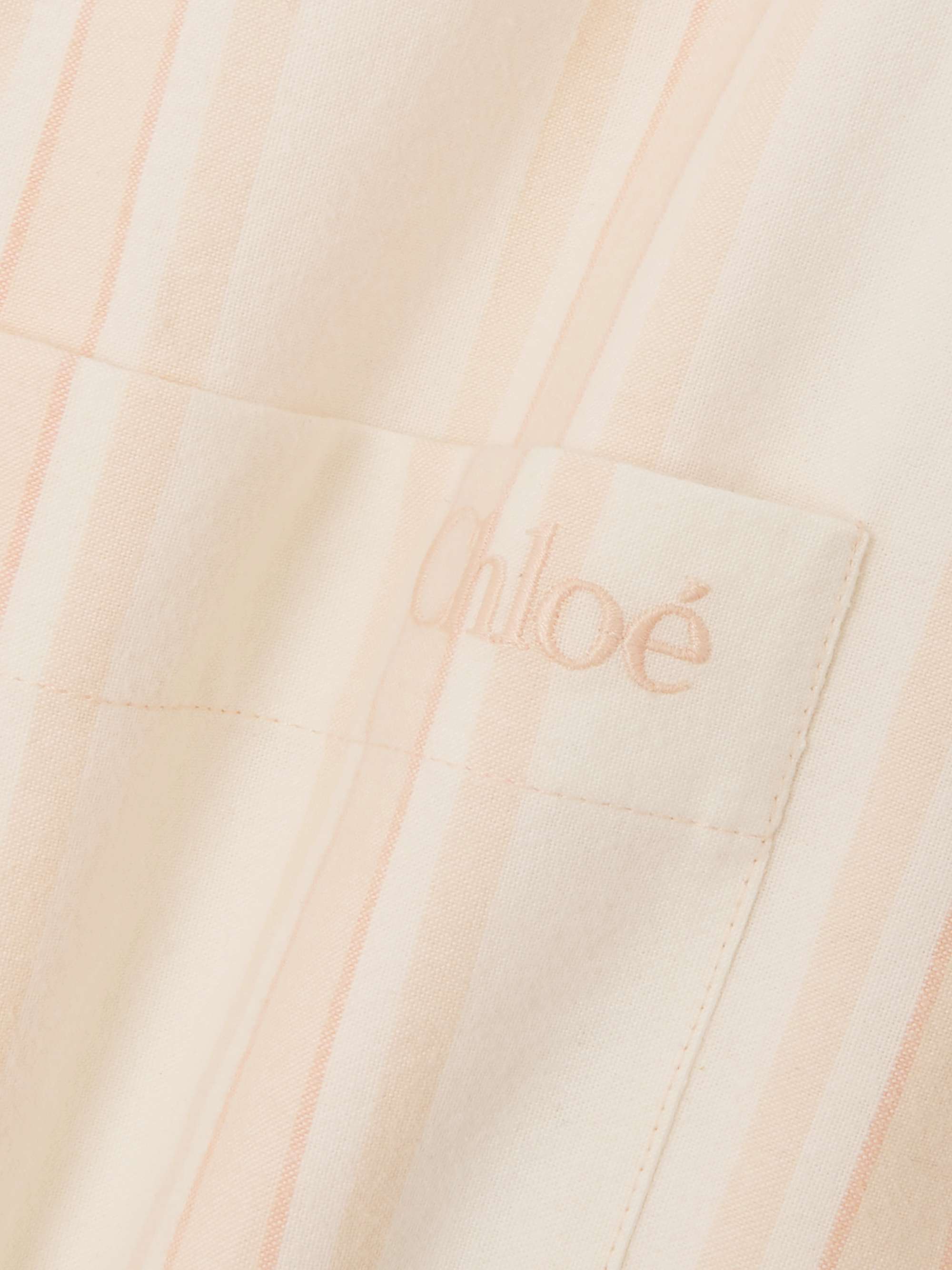 Cropped striped cotton-poplin shirt view