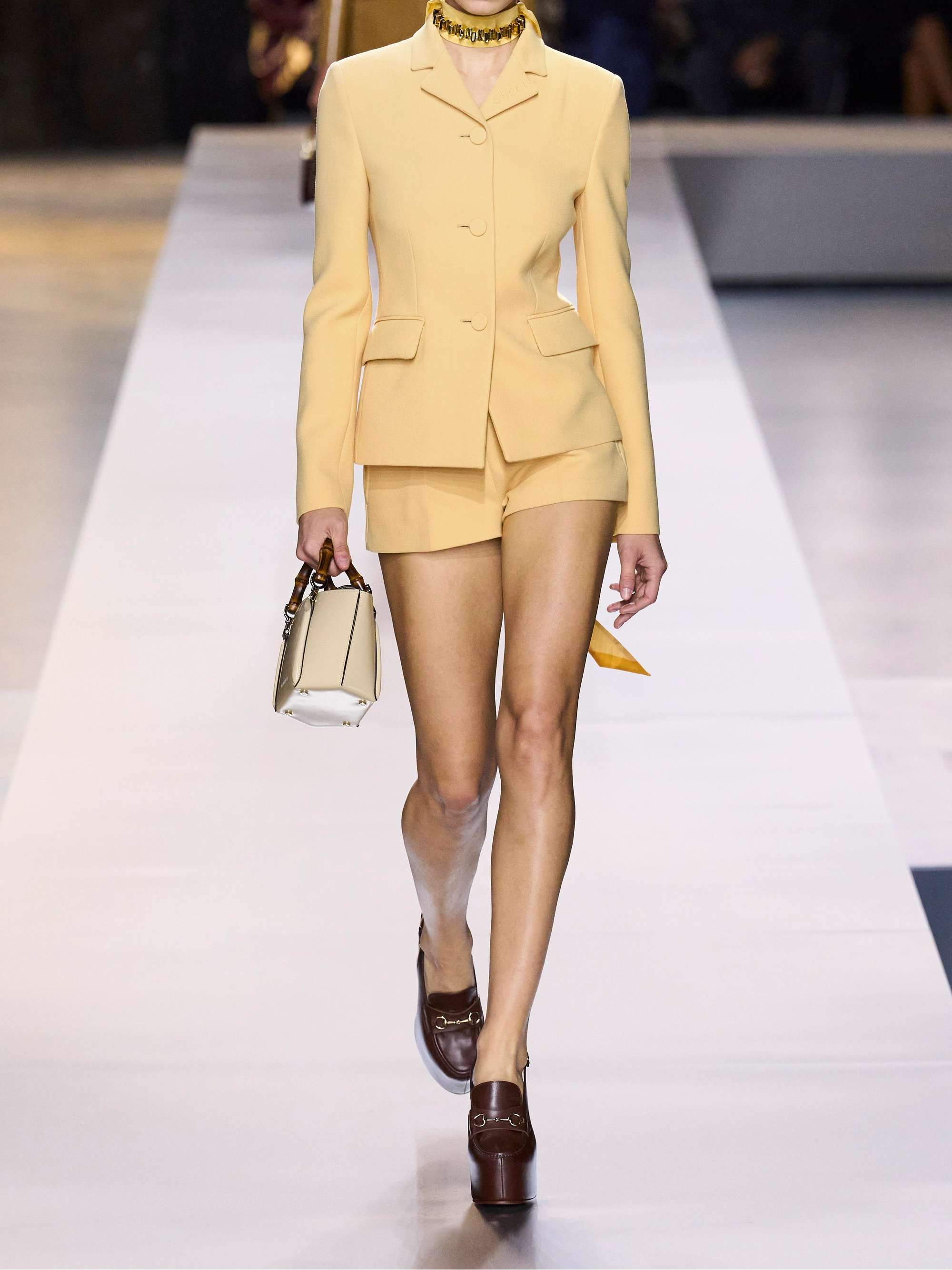 Embroidered grain de poudre wool blazer view