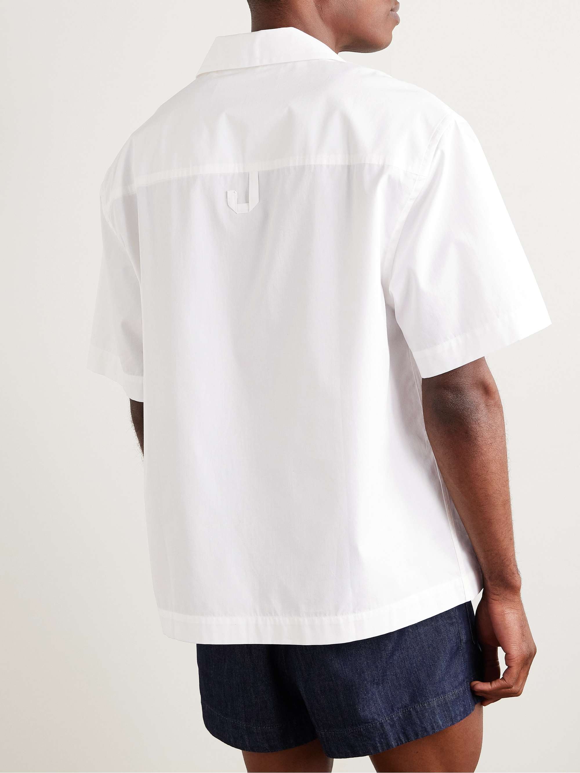 Jean Camp-Collar Printed Cotton-Poplin Shirt view