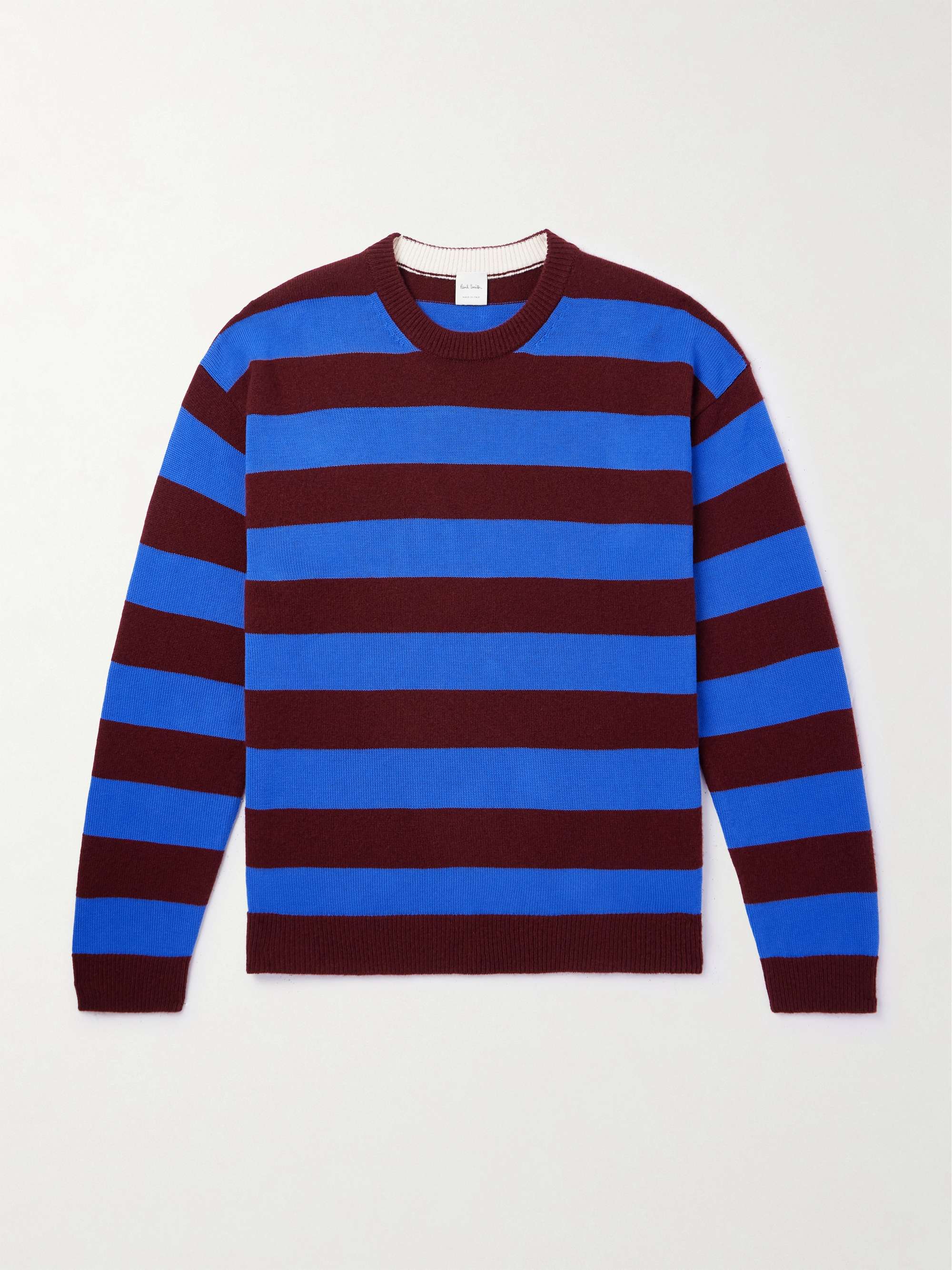 Striped Wool and Cotton-Blend Sweater view