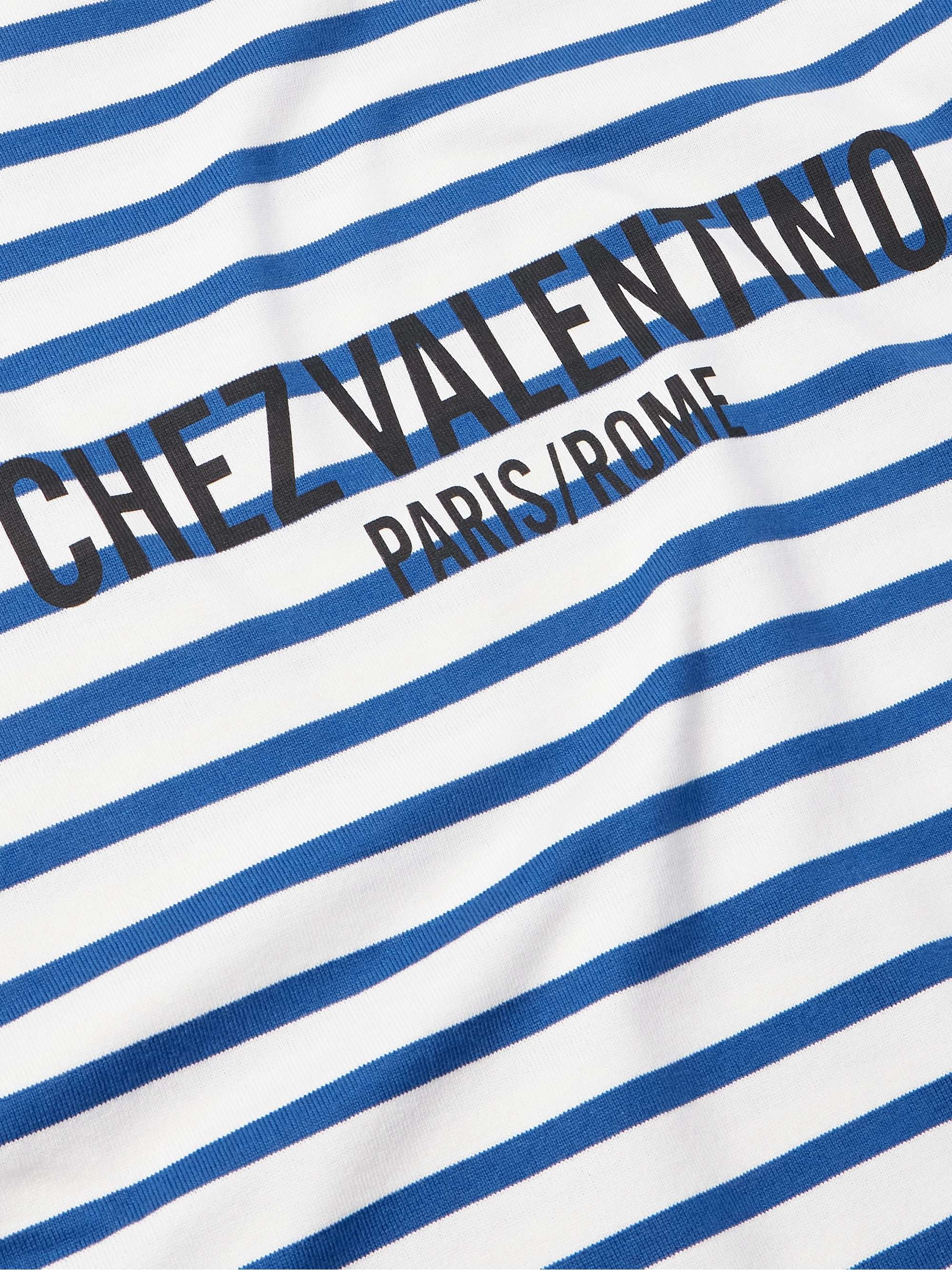 Logo-Print Striped Cotton-Jersey T-Shirt view