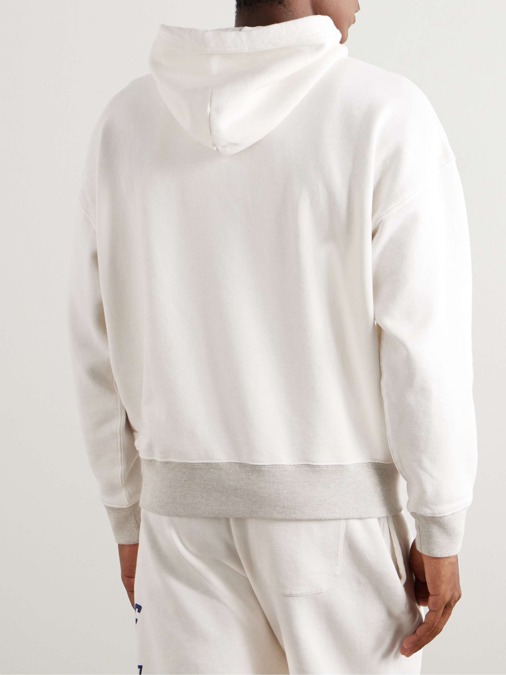 Printed Cotton-Blend Jersey Hoodie view