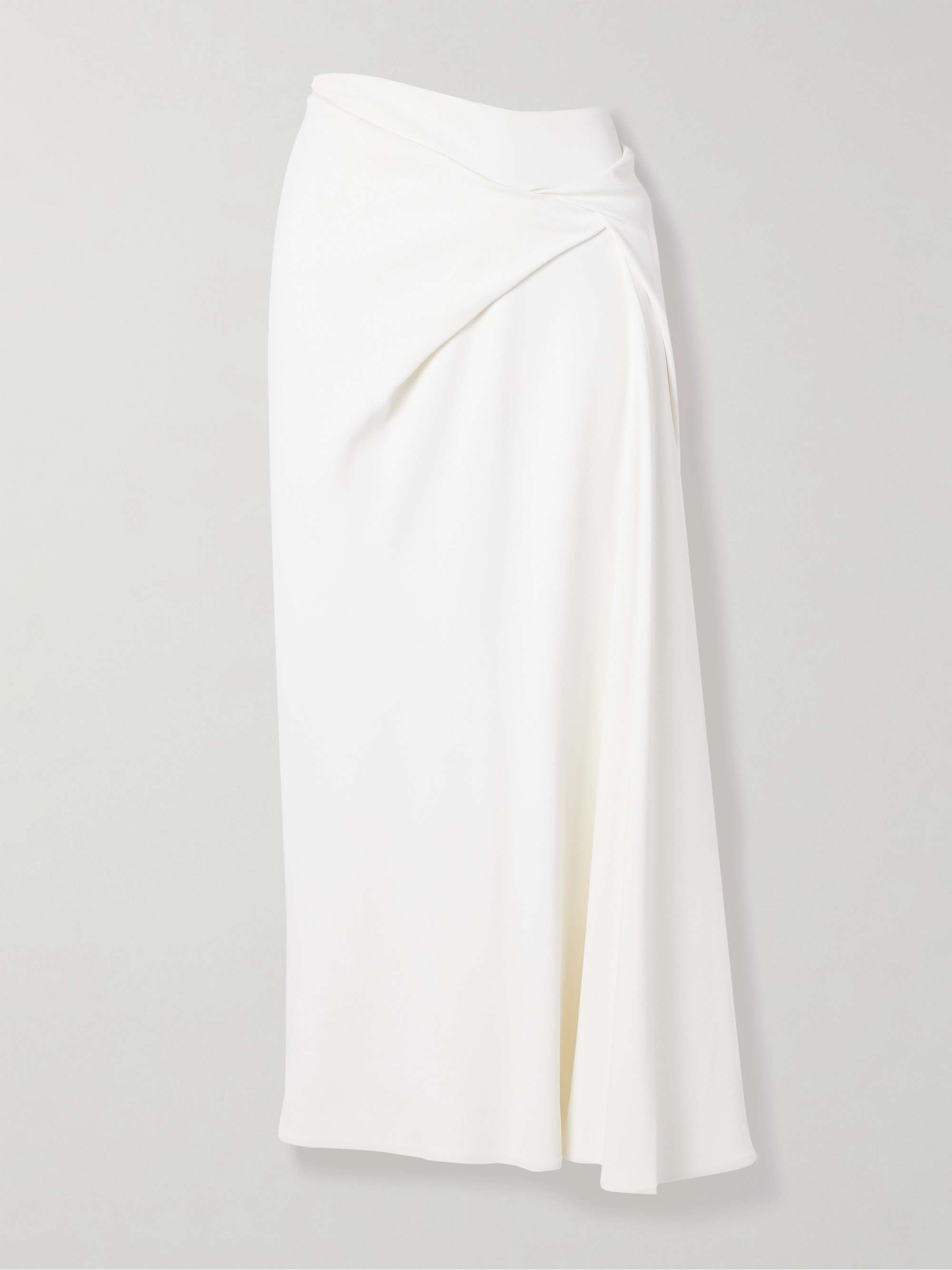 Twisted stretch-crepe midi skirt view