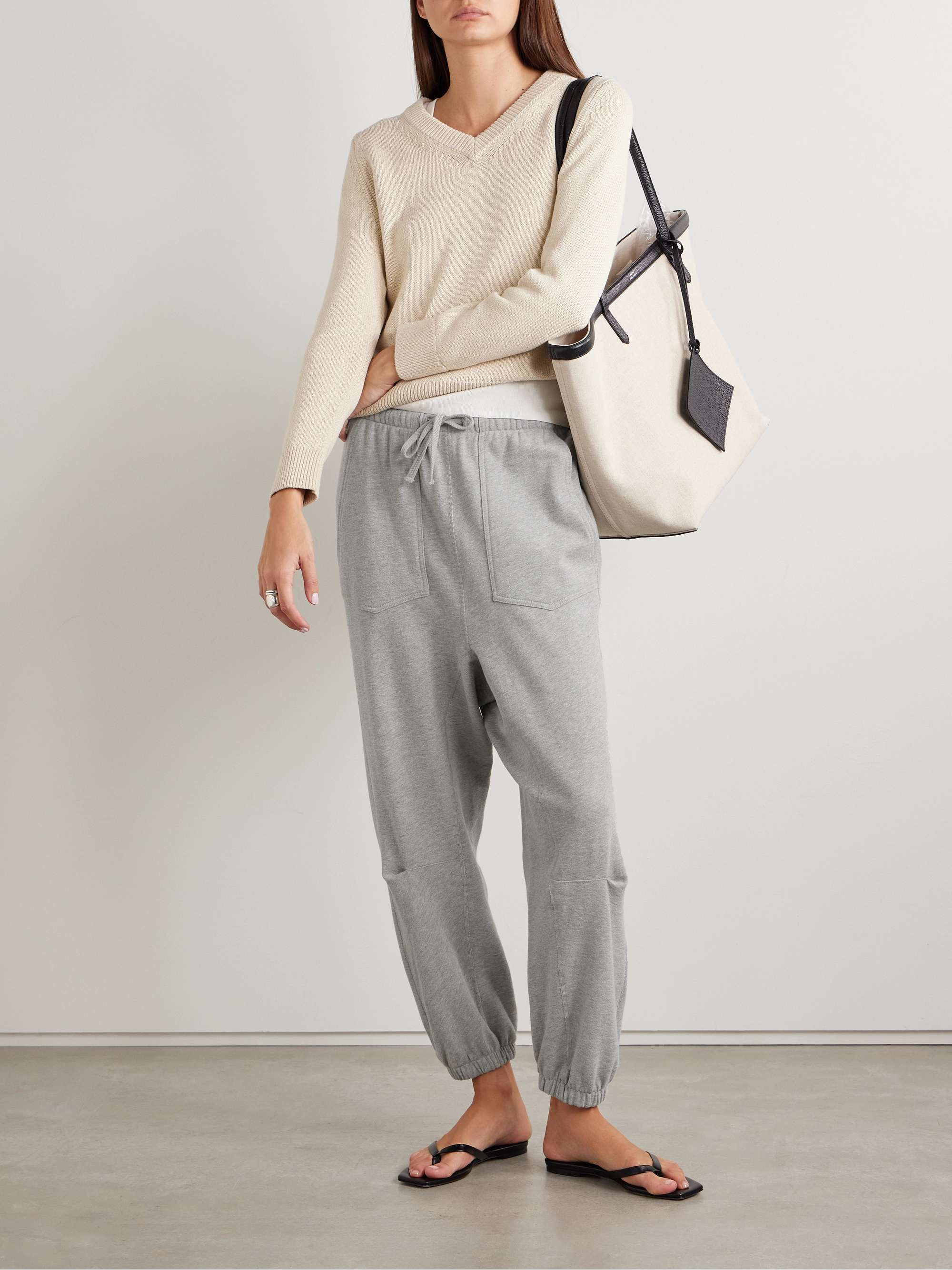 Dulce cotton-blend jersey track pants view
