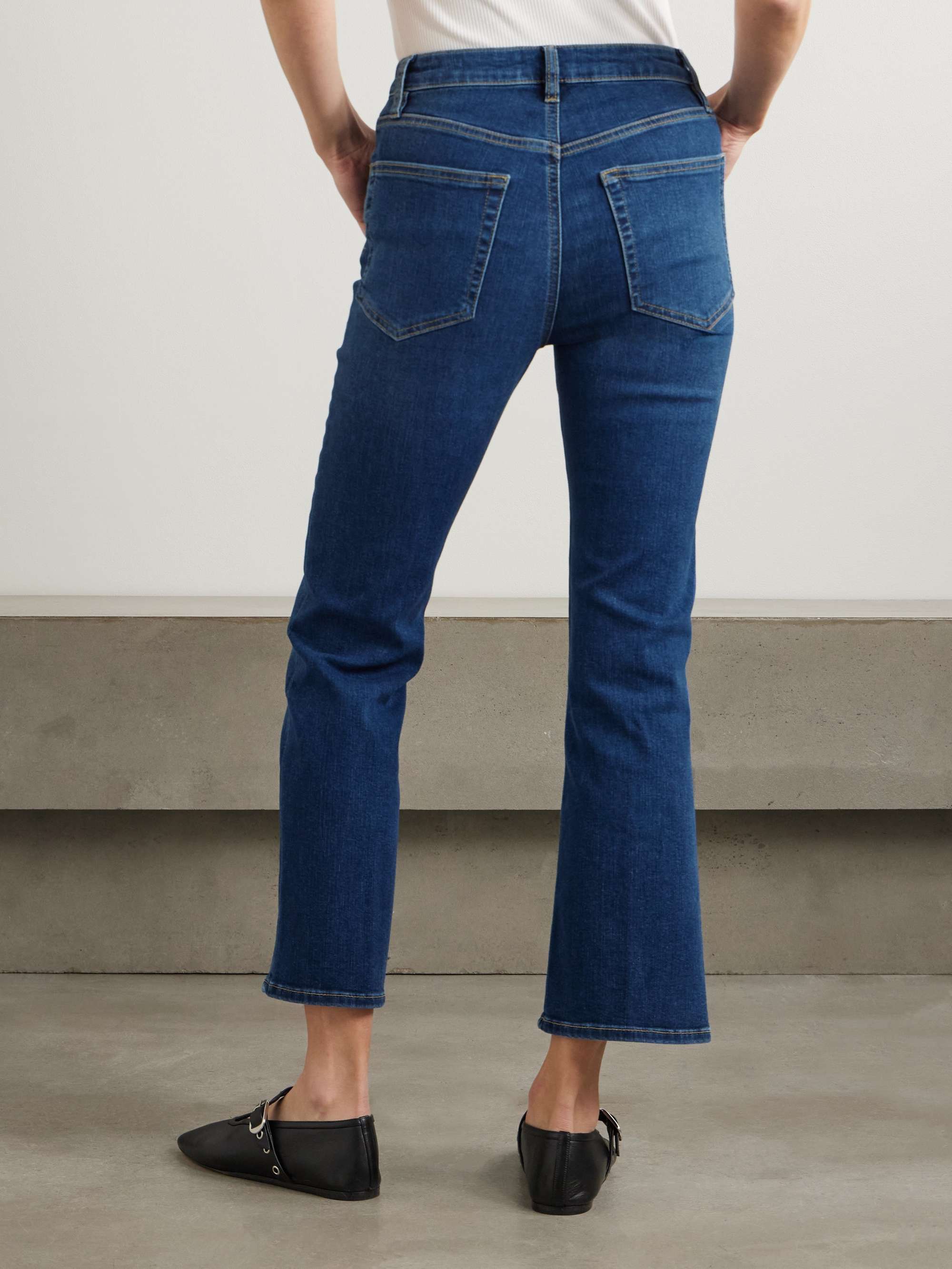 The Pencil cropped high-rise slim-leg jeans view