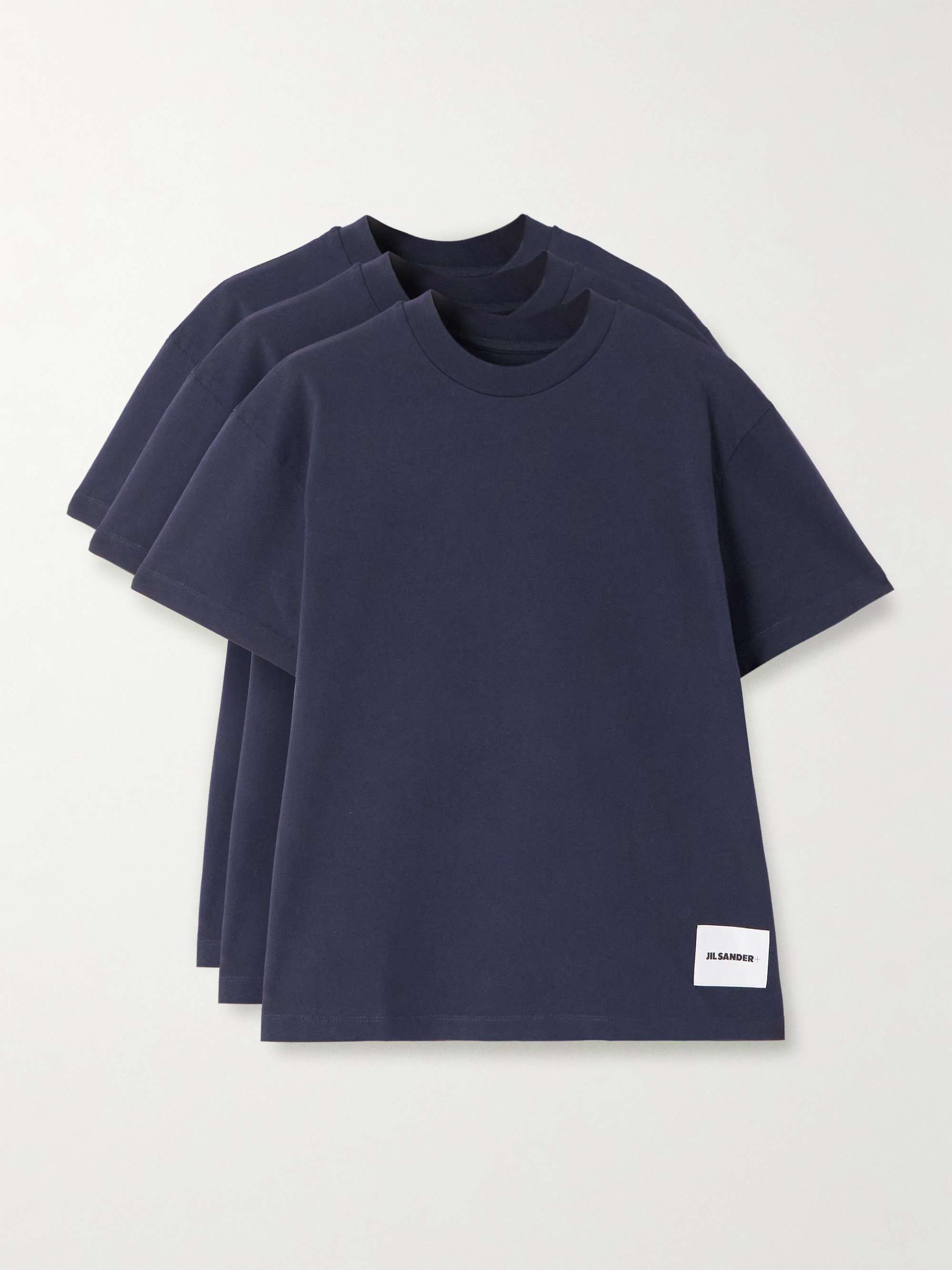 Three-pack appliquéd cotton-jersey T-shirts view
