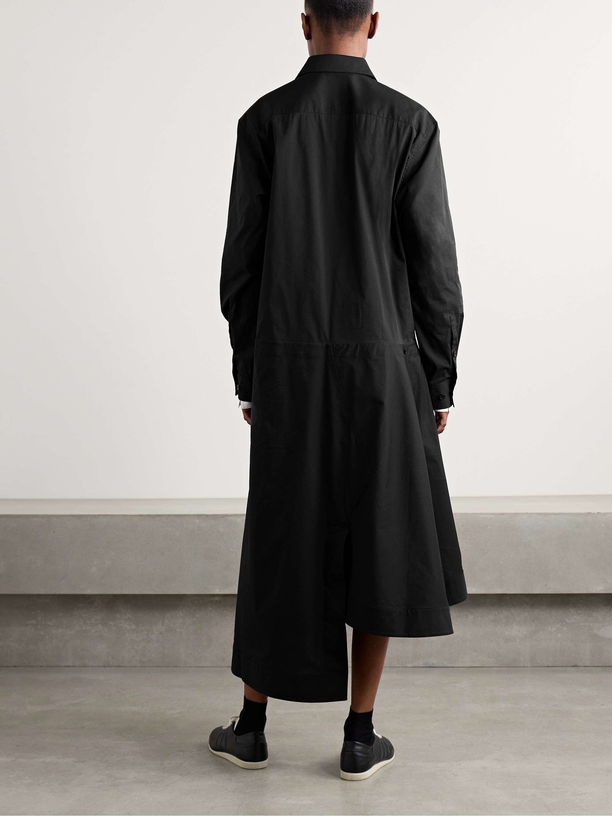 + Y3 cotton-blend poplin maxi shirt dress view