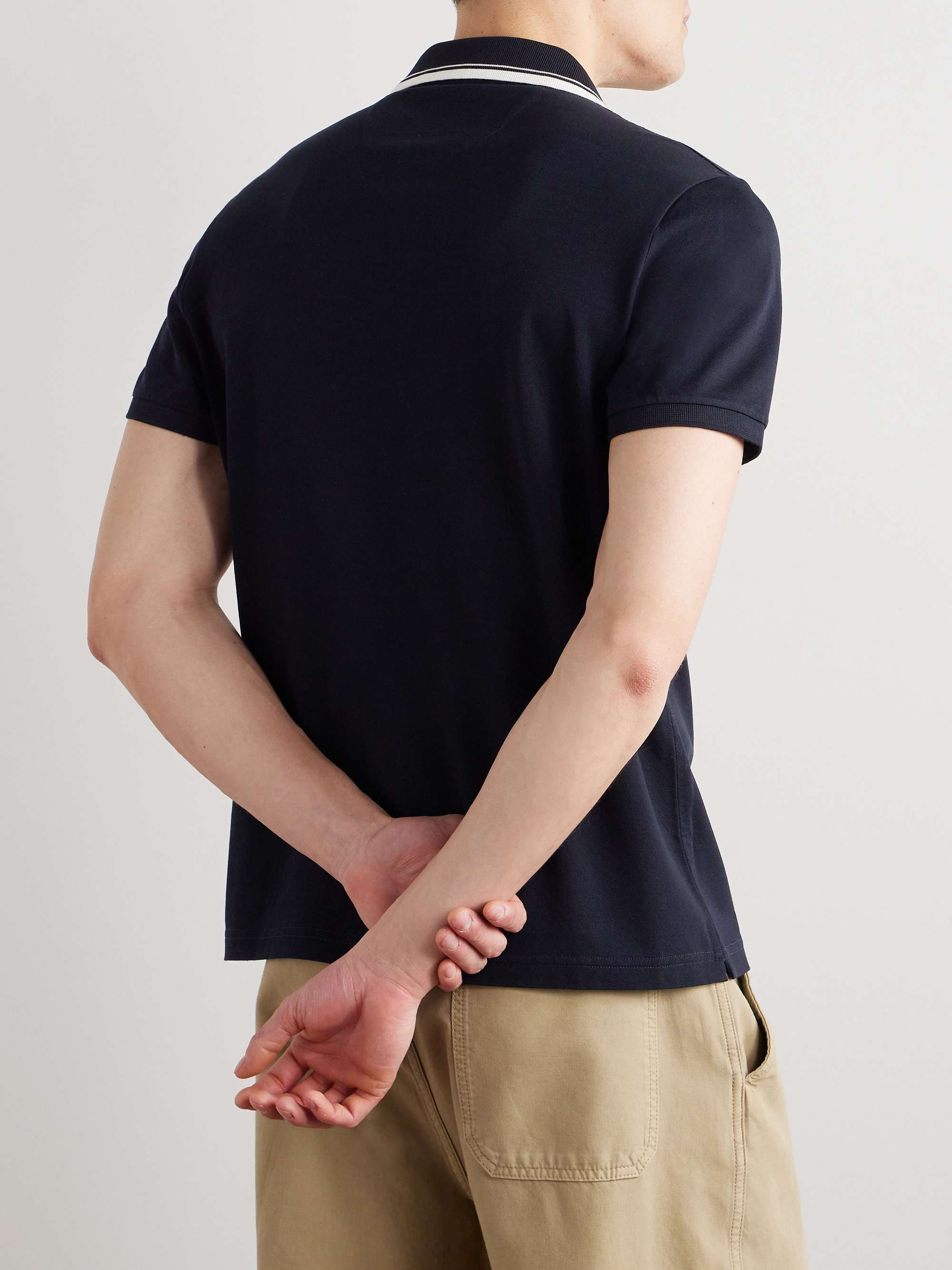 Regatta Stretch-Cotton Piqué Half-Zip Polo Shirt view
