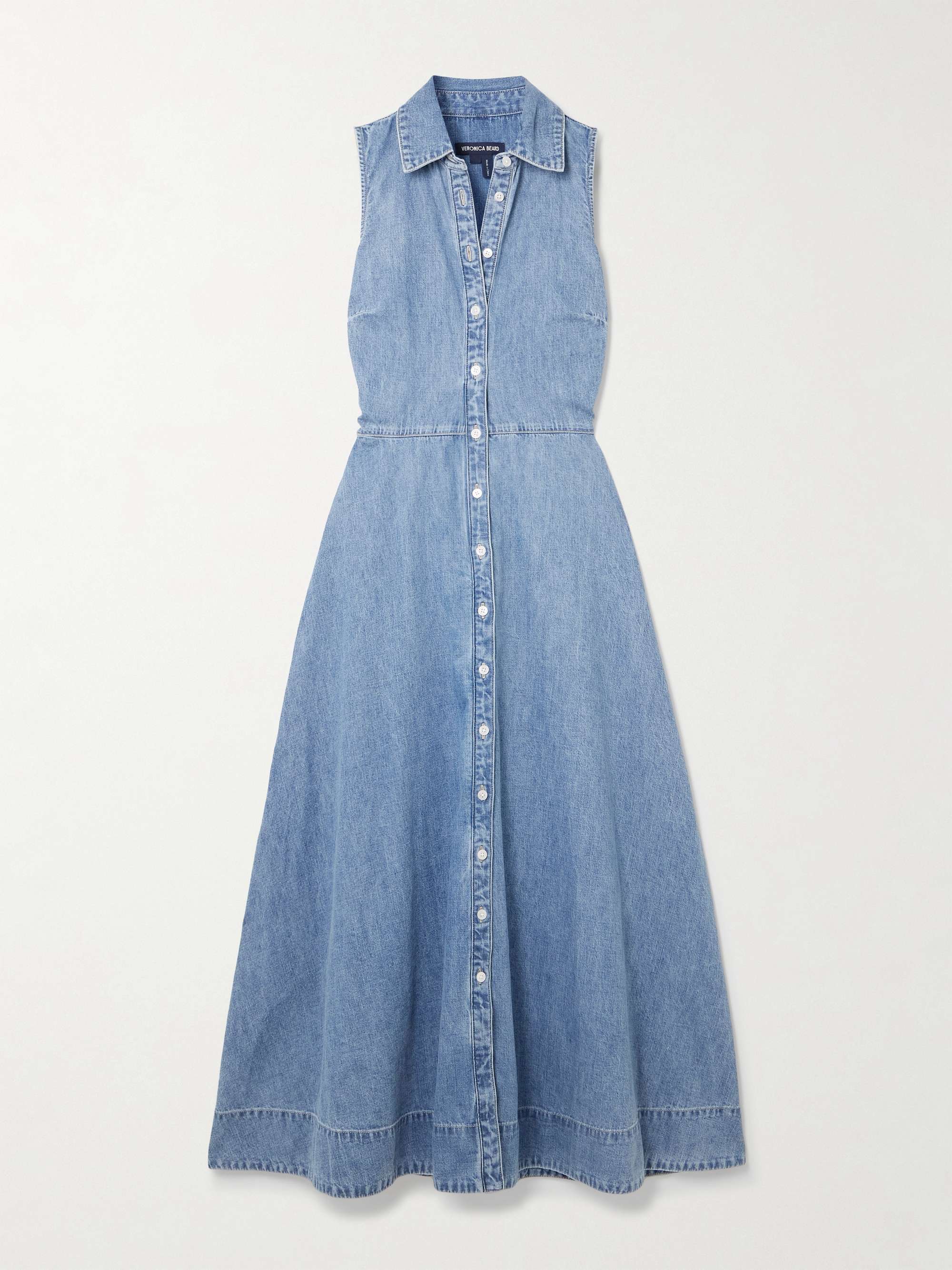 Fuller denim midi shirt dress view