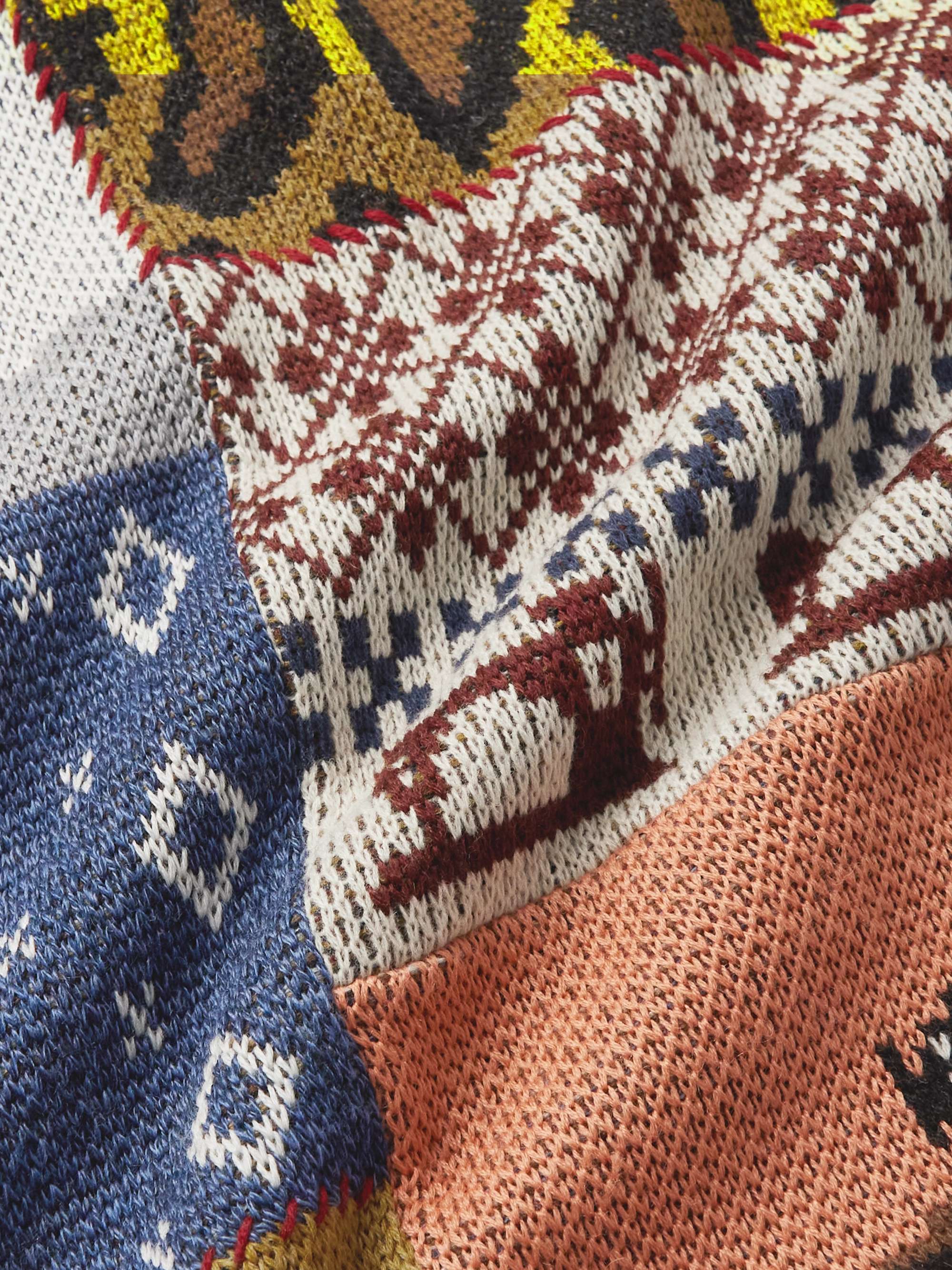 Kurogane Mishin Jacquard-Knit Wool-Blend Sweater view