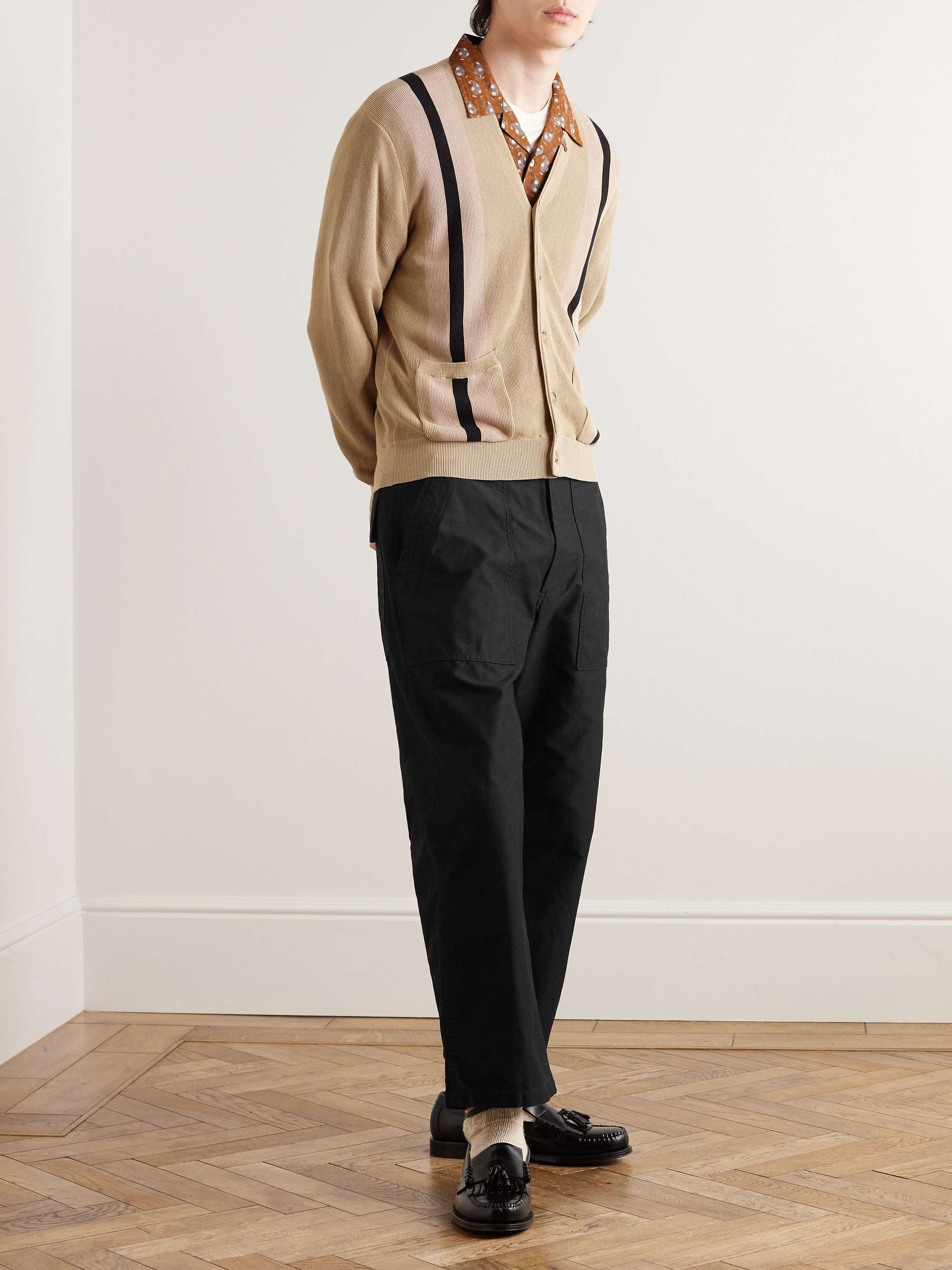 Wide-Leg Cotton Trousers view