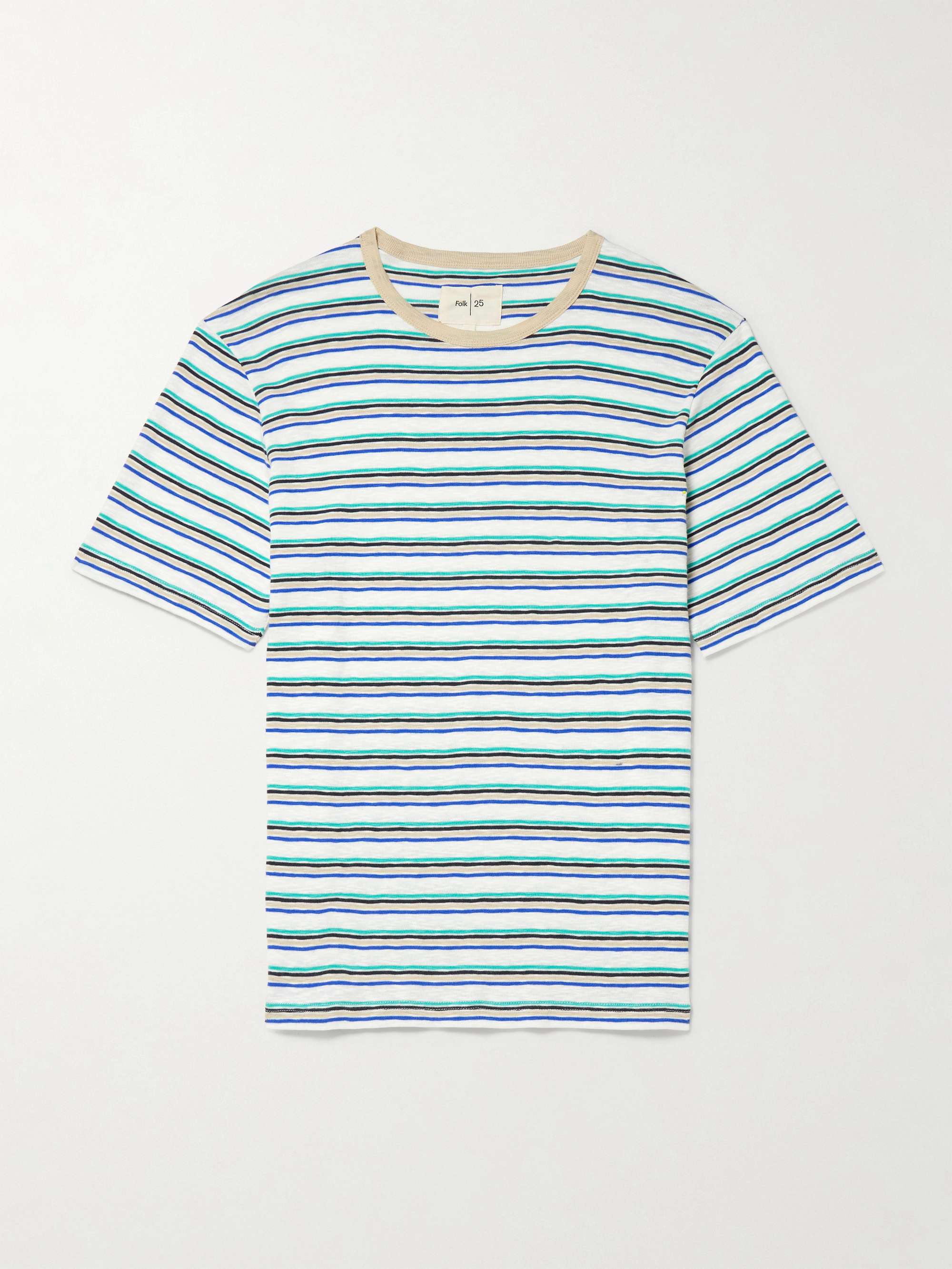 Striped Slub Cotton-Jersey T-Shirt view